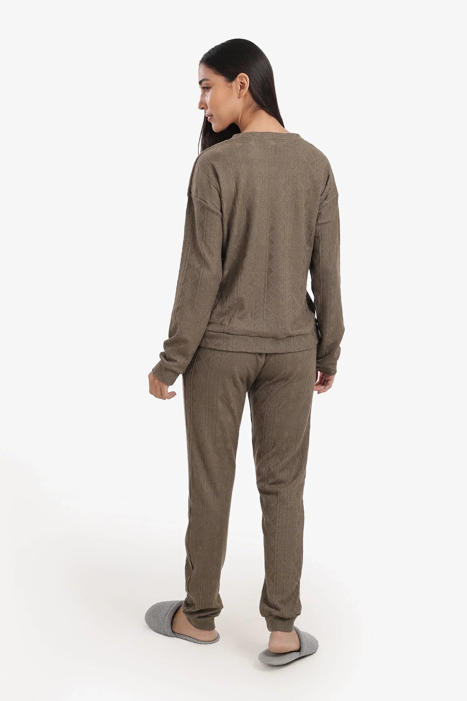 Carina - Cable Knit Pattern Pyjama Set 15