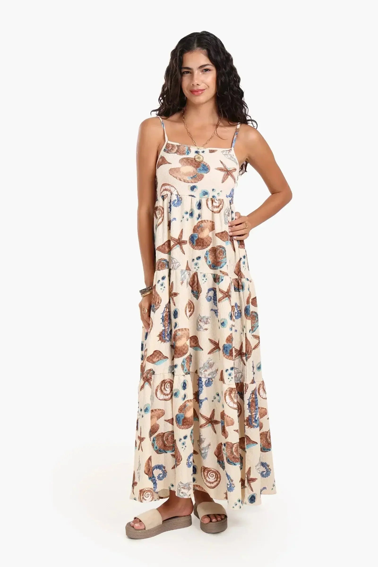 Carina - Seashell Tiered Beach Dress 2