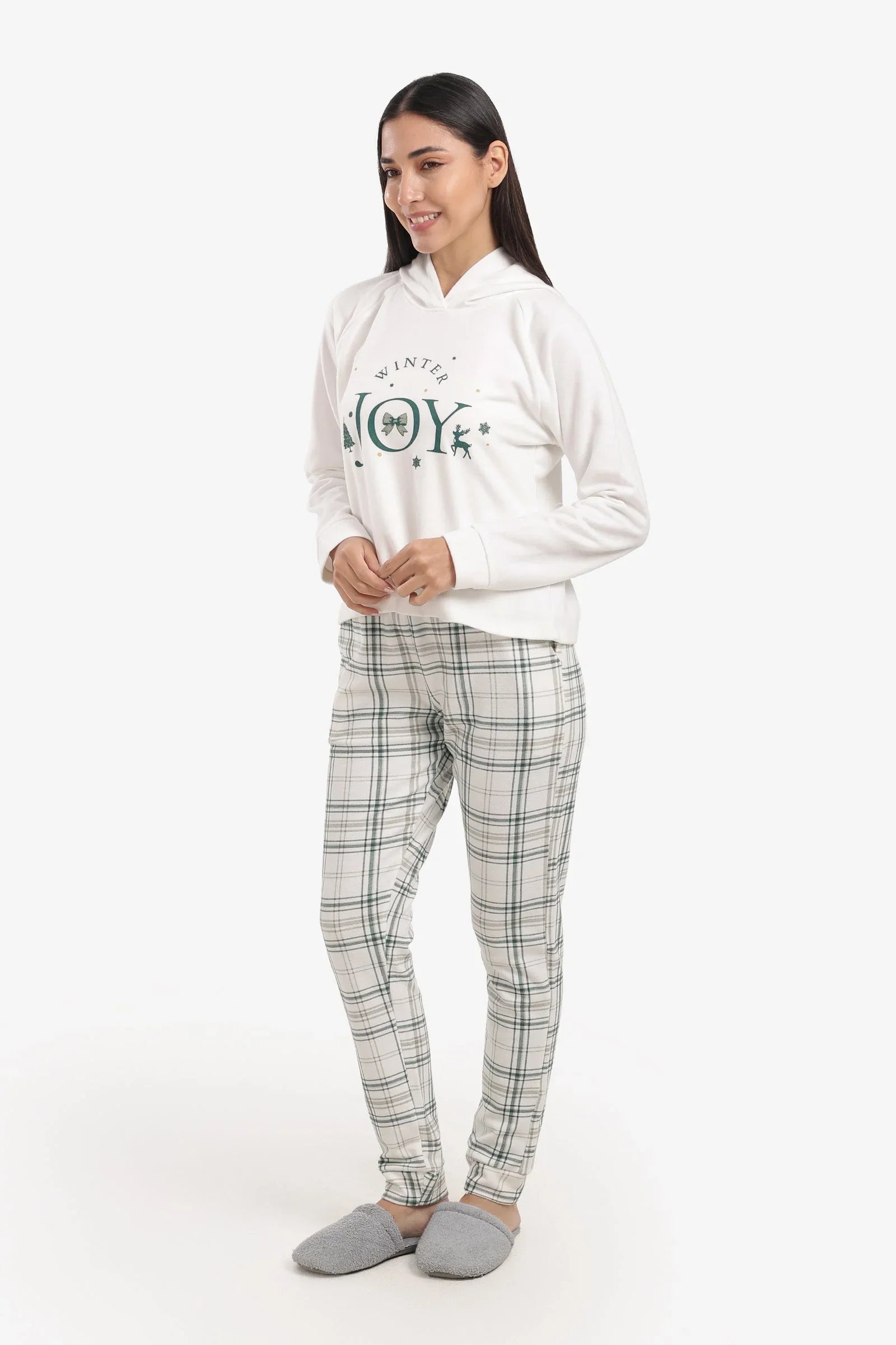 Carina - Hooded Neck Pyjama Set 2