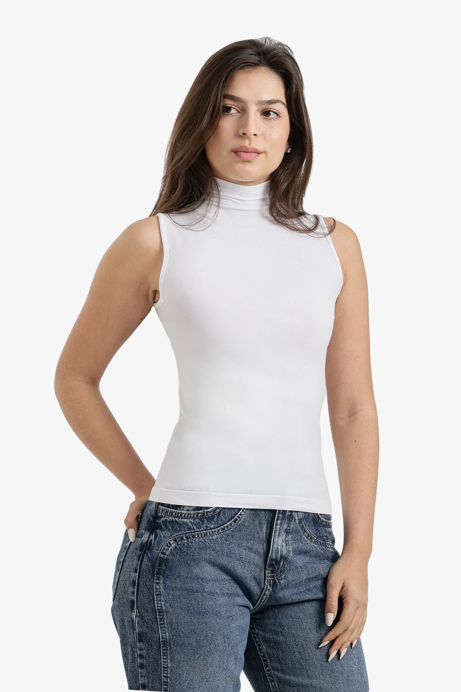 Carina - Sleeveless High Neck Top 7
