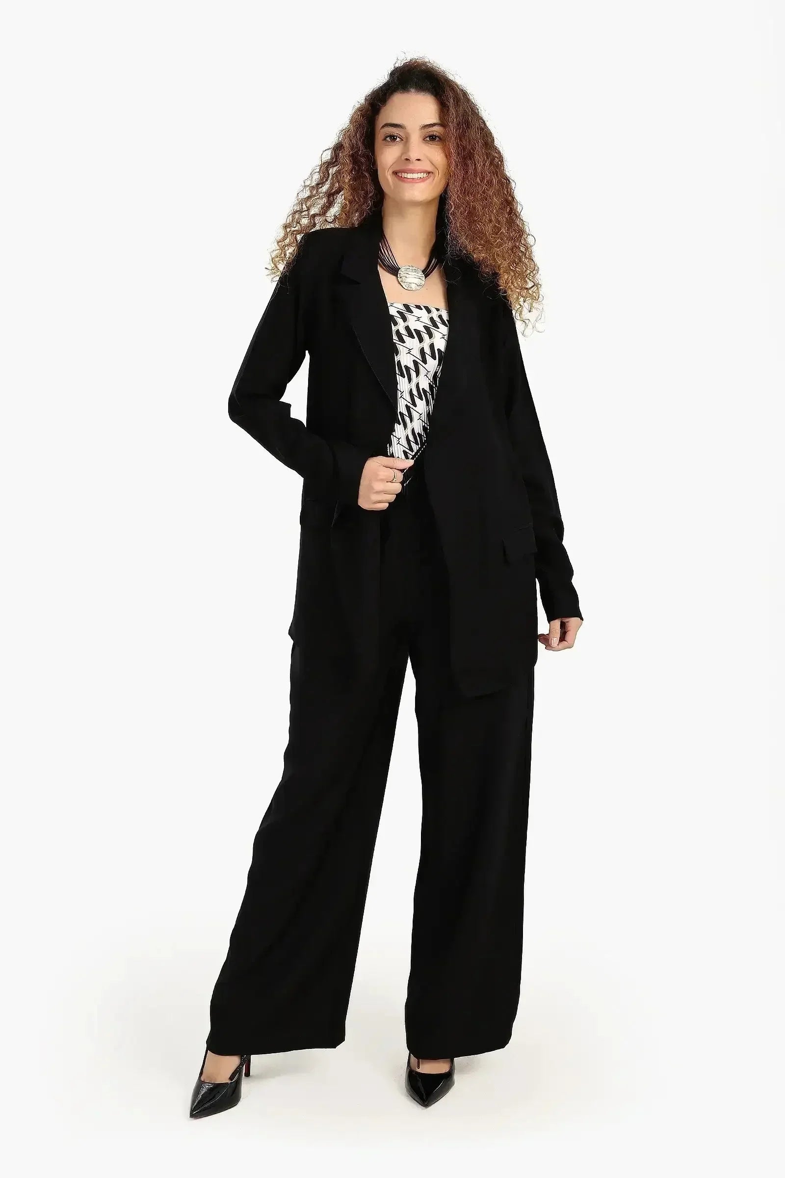 Carina - Notch Collar Lounge Blazer 13