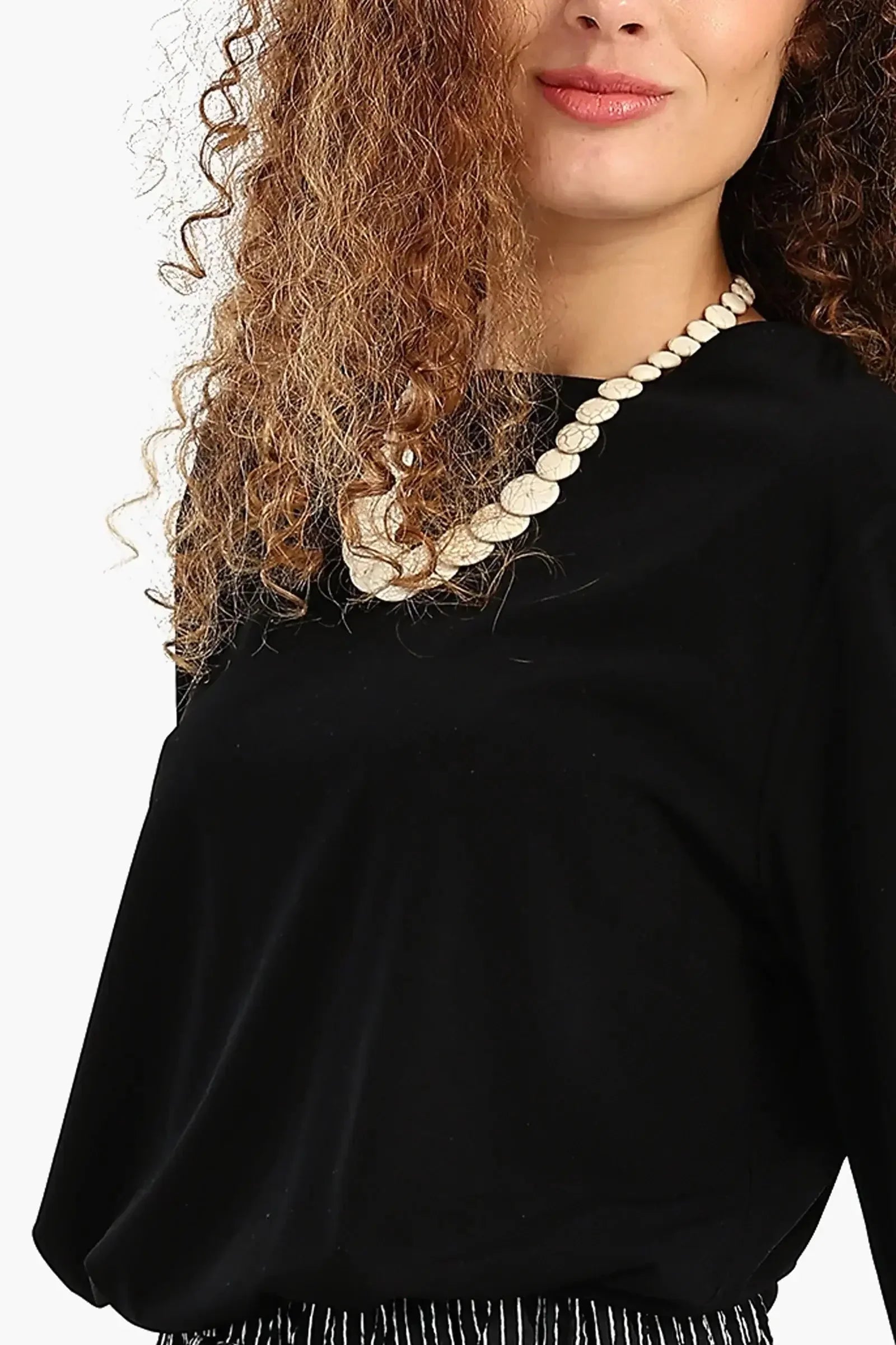 Carina - Black Blouse with Bell Sleeves 3