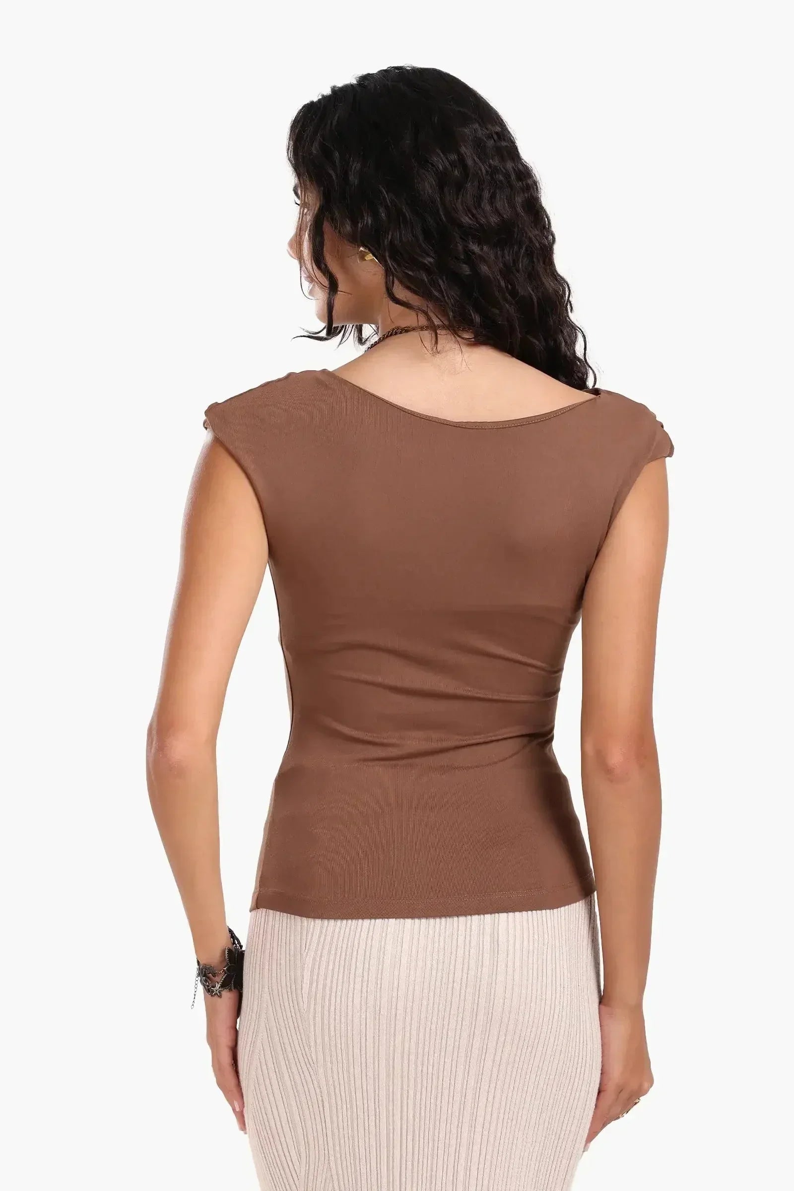 Carina - Boat Neck Slim Fit Top 2
