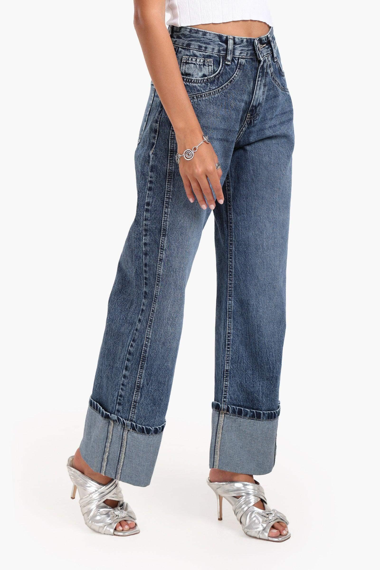 Carina - Folded Leg Jeans 1