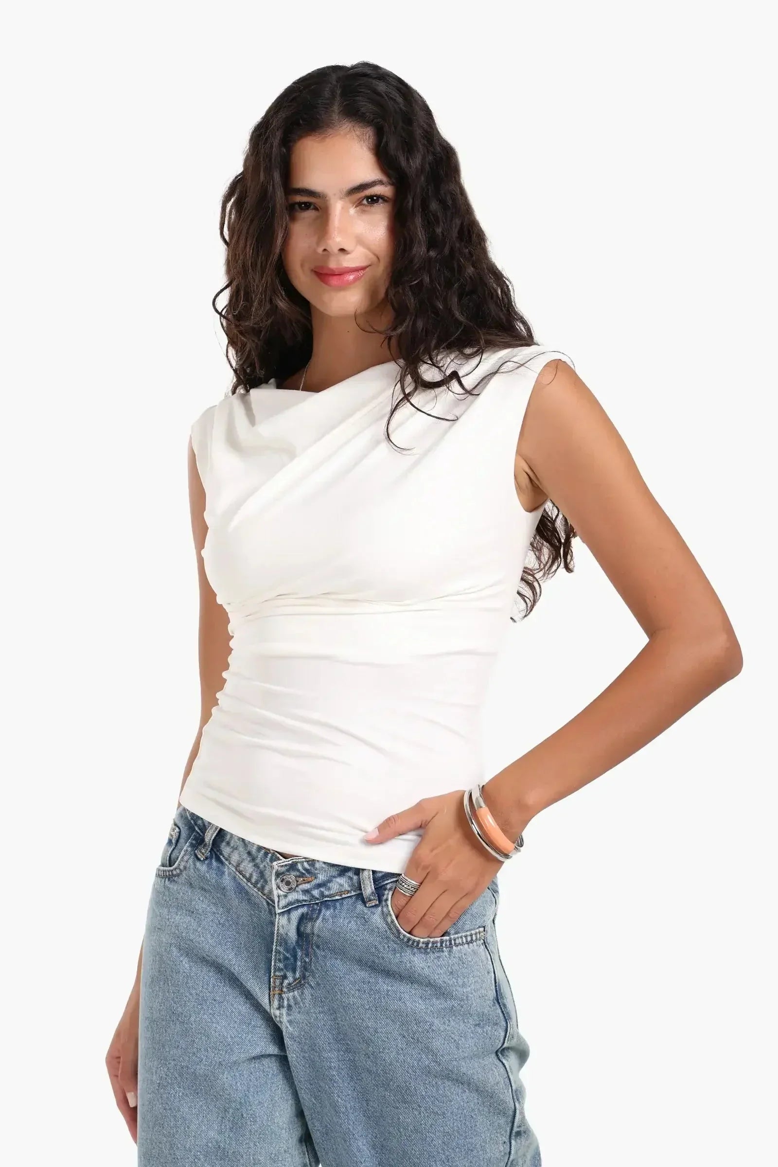 Carina - Boat Neck Slim Fit Top 6