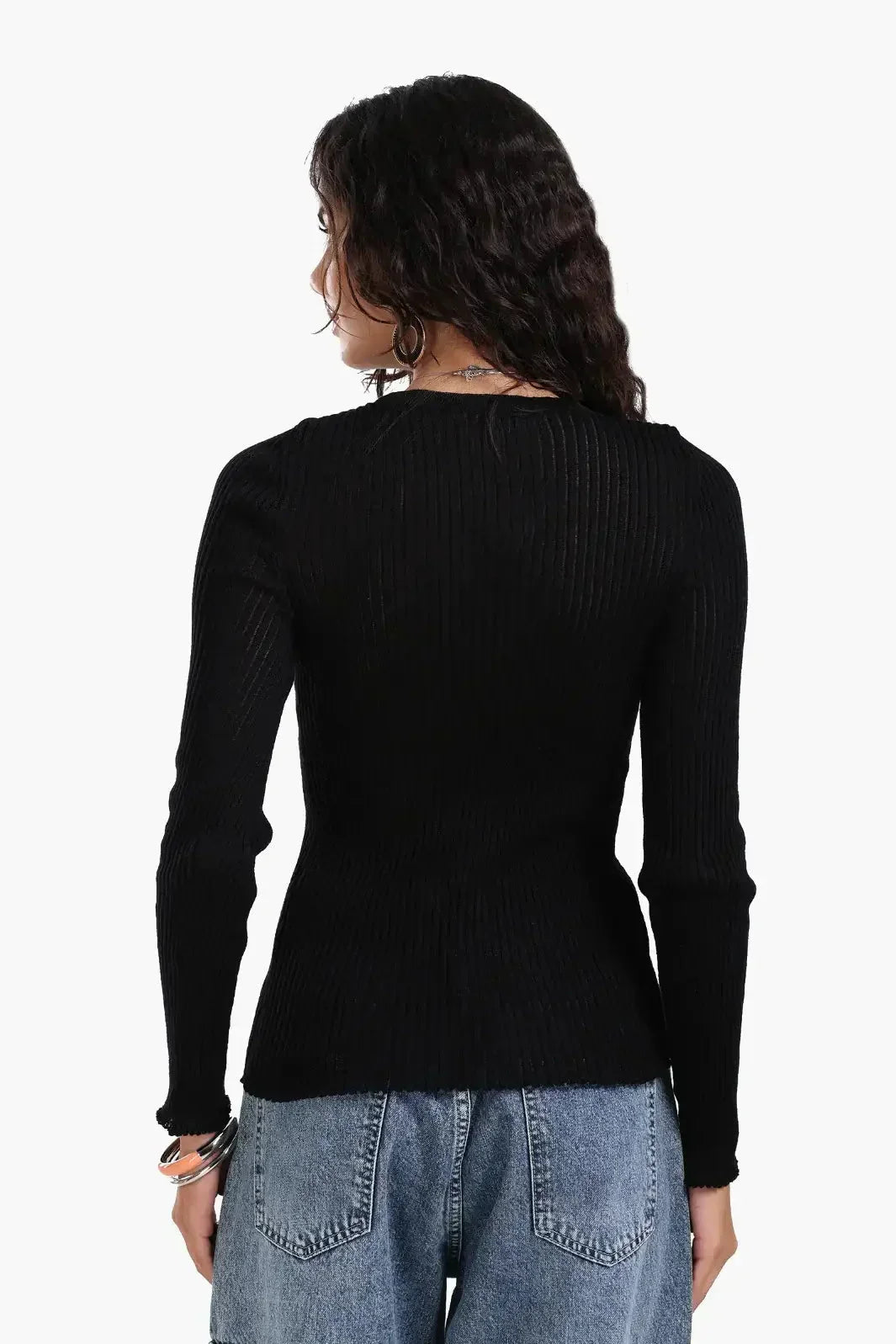 Carina - Frilled Hem Ribbed Top 8