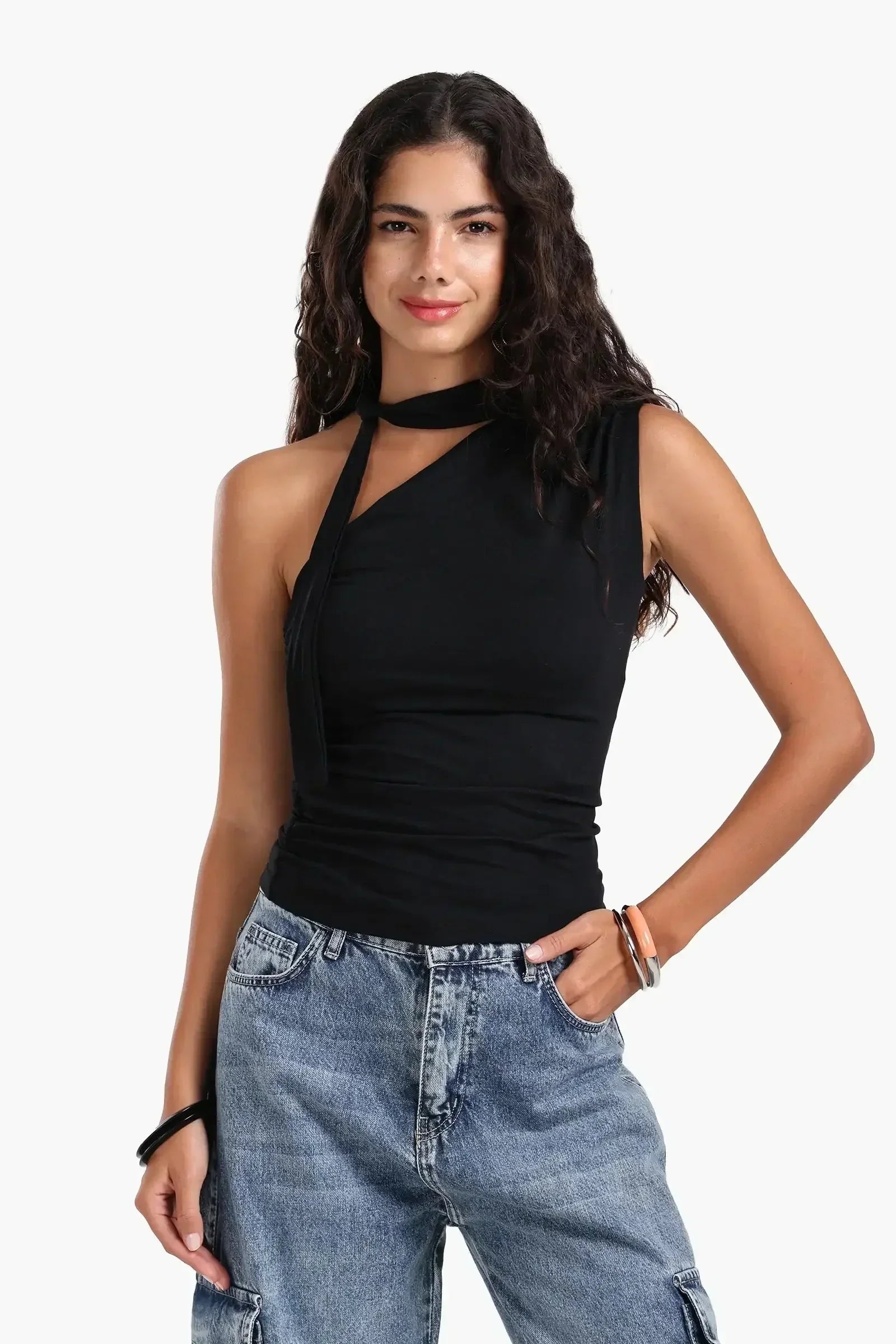 Carina - One Shoulder Ruched Top 5