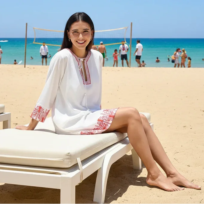 Flowy Beach Cover-Up Dress - Carina 1