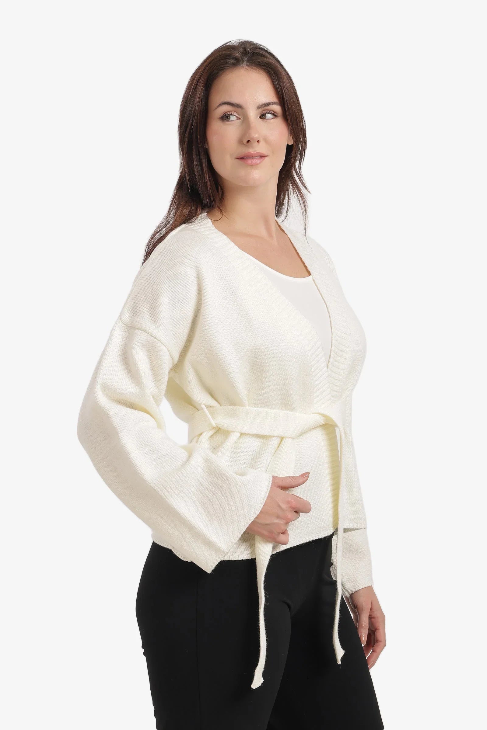 Carina - Ribbed-Trim Knit Cardigan 2