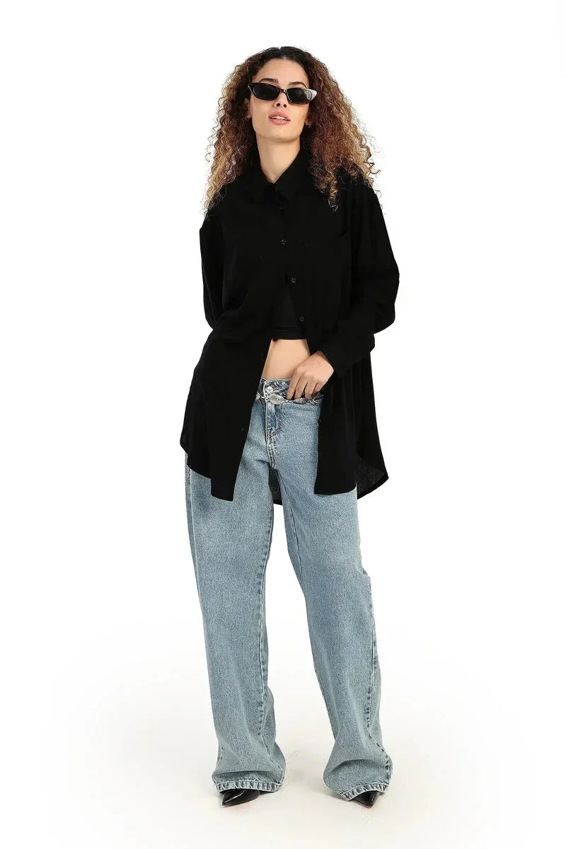 Carina - Classic Collared Lounge Shirt 9