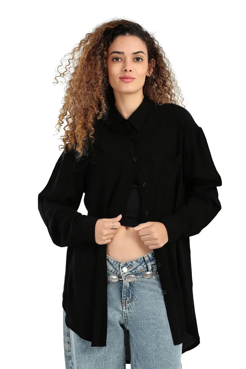 Carina - Classic Collared Lounge Shirt 1