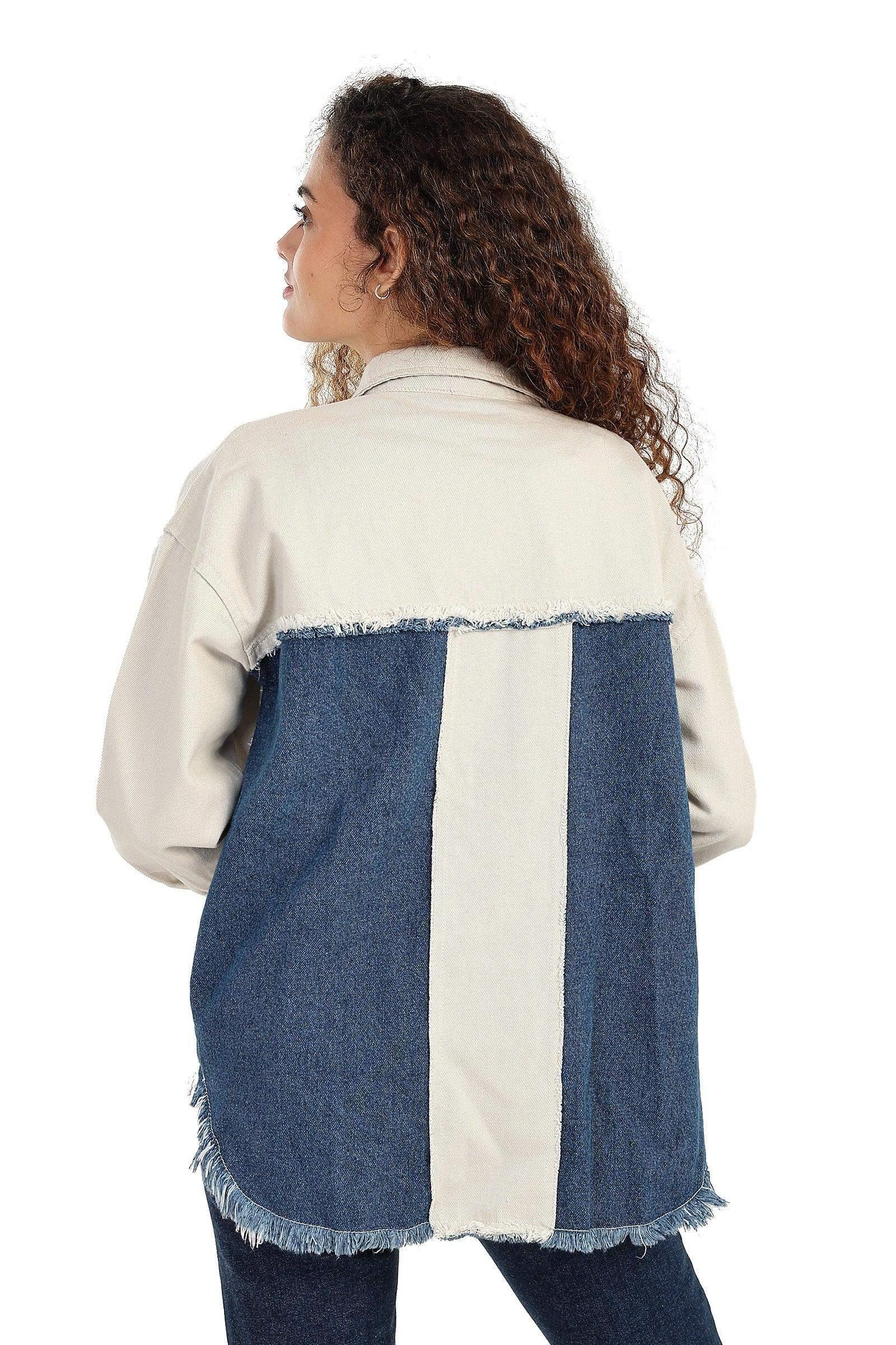 Carina - Gabardine & Denim Shirt 3