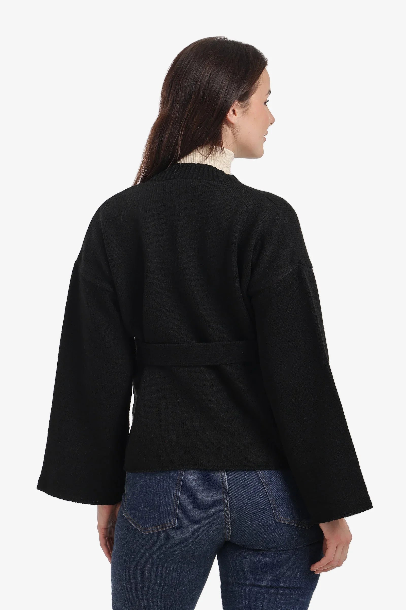 Carina - Ribbed-Trim Knit Cardigan 6