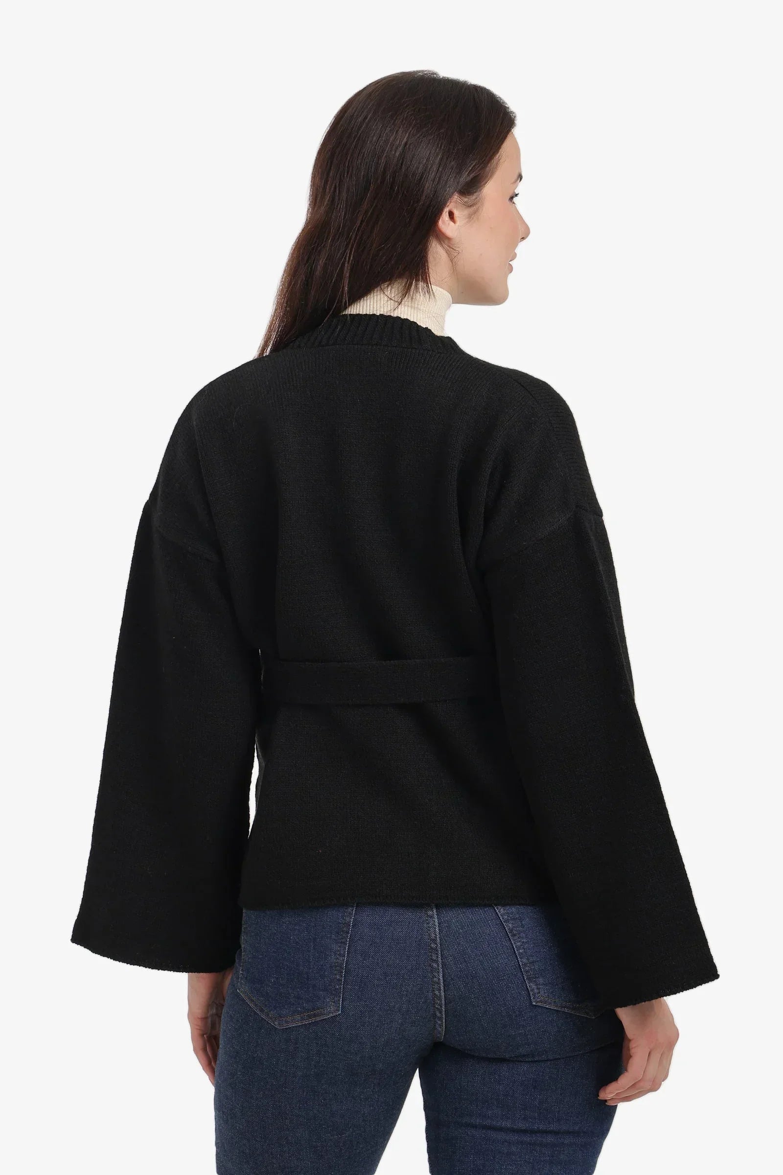 Carina - Ribbed-Trim Knit Cardigan 6