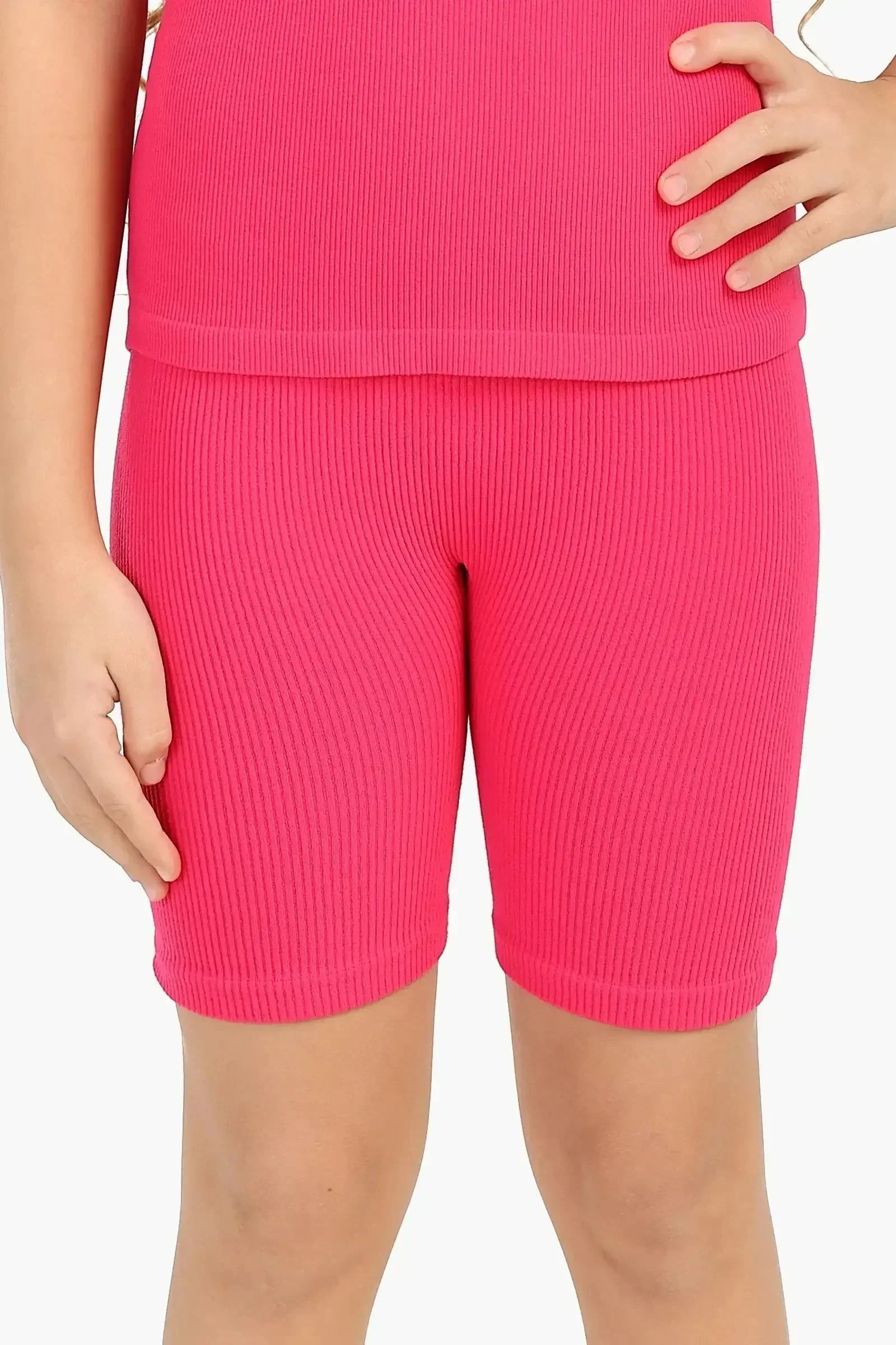 Carina - Girly Ribbed Cycling Shorts 4