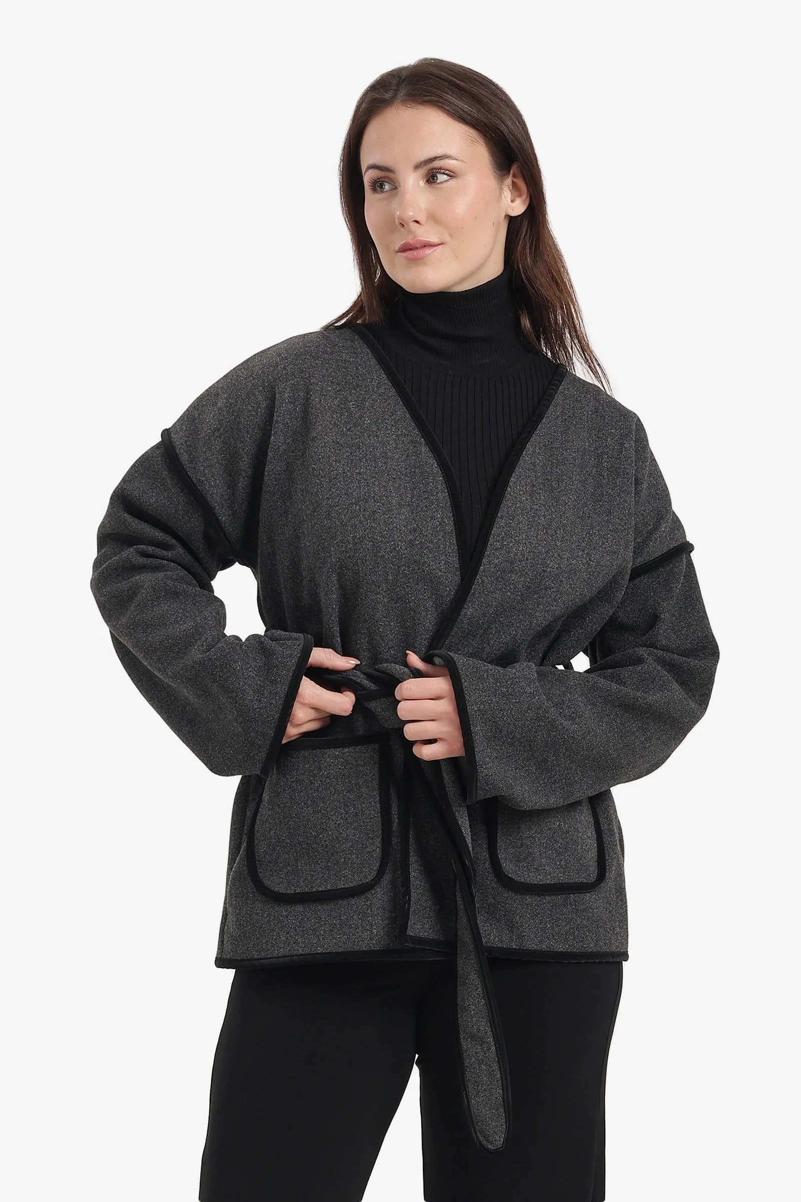 Carina - Open-Neck Wrap Jacket 11