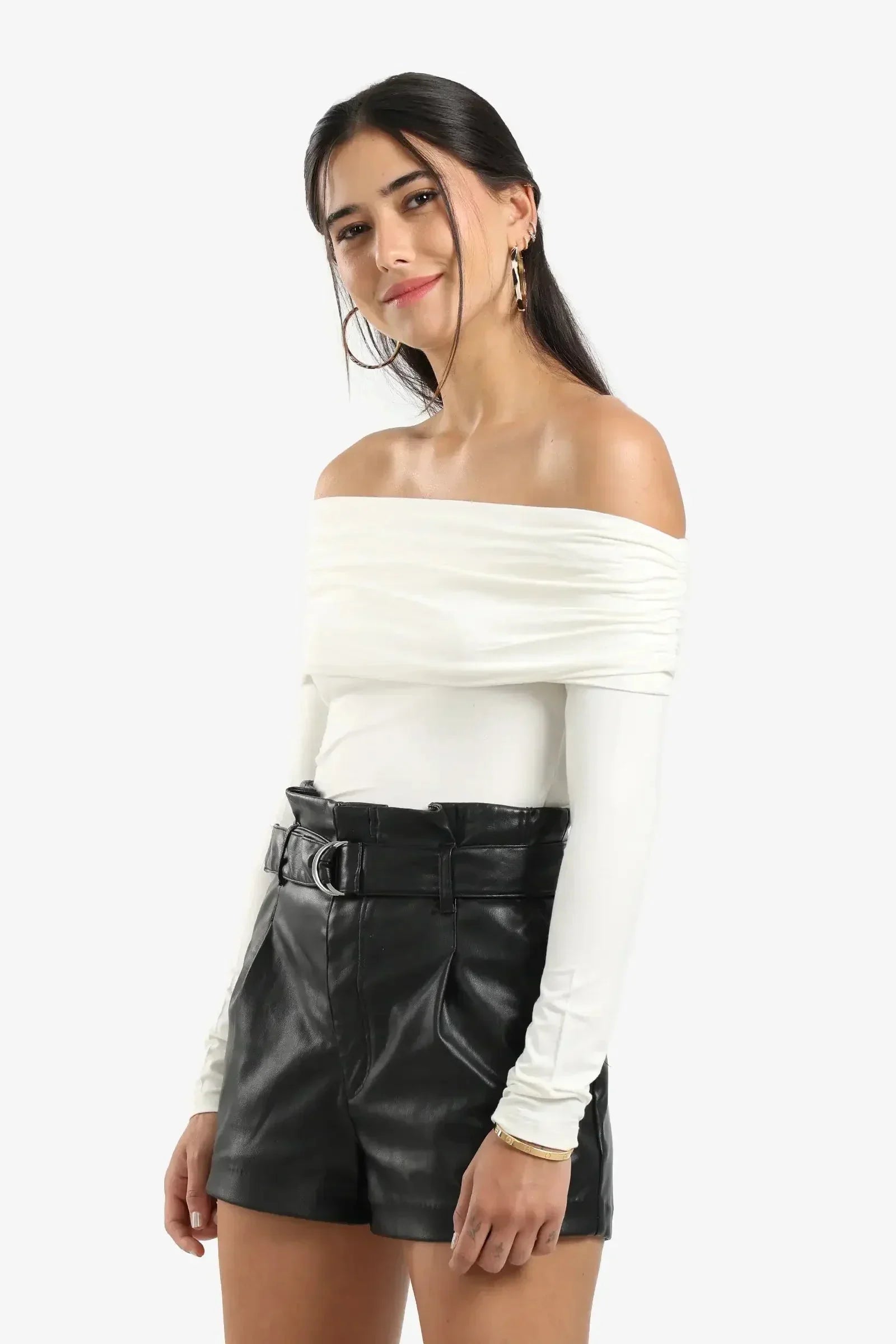 Carina - Black Off Shoulder Top 2