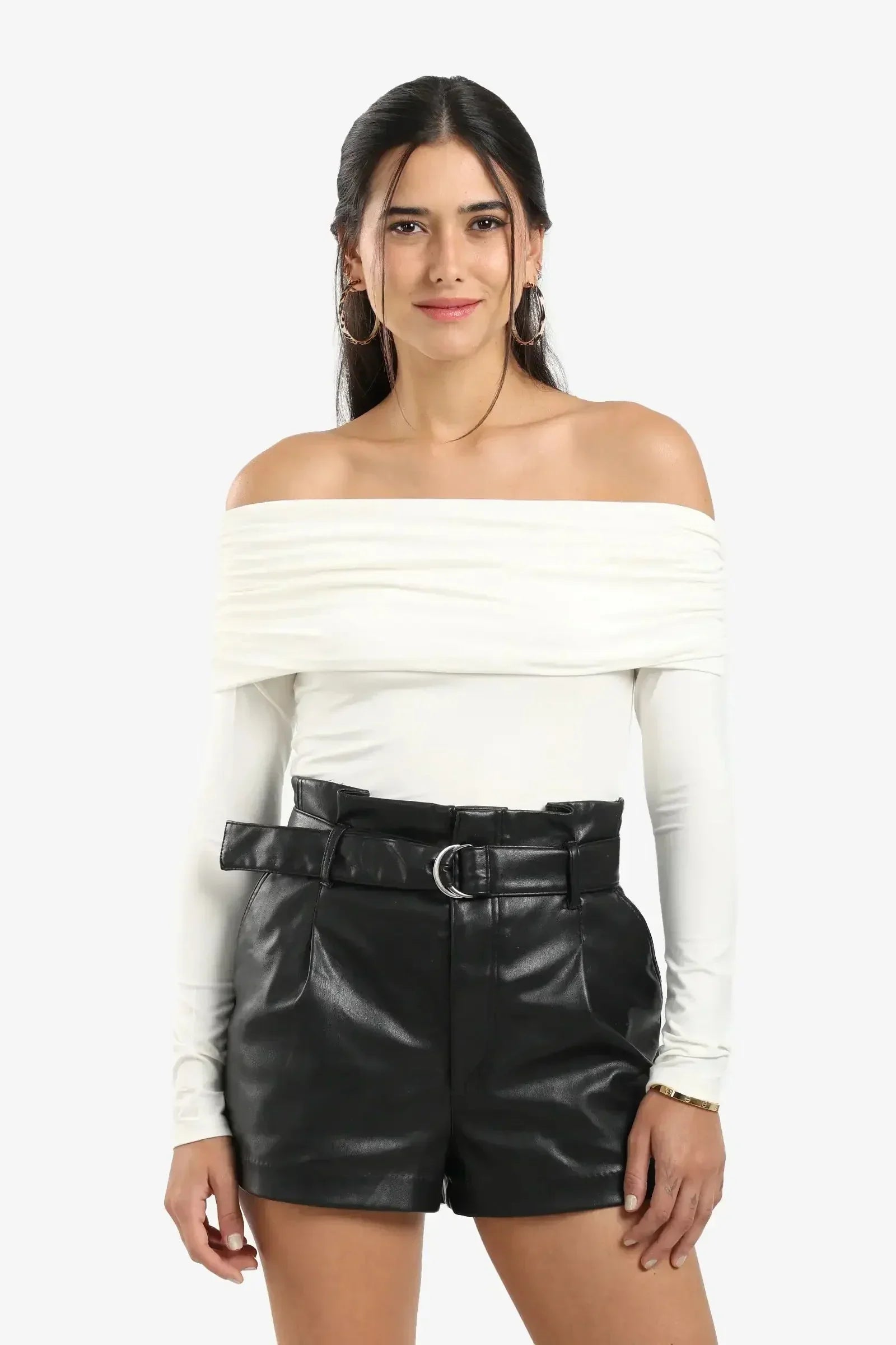 Carina - Black Off Shoulder Top 1