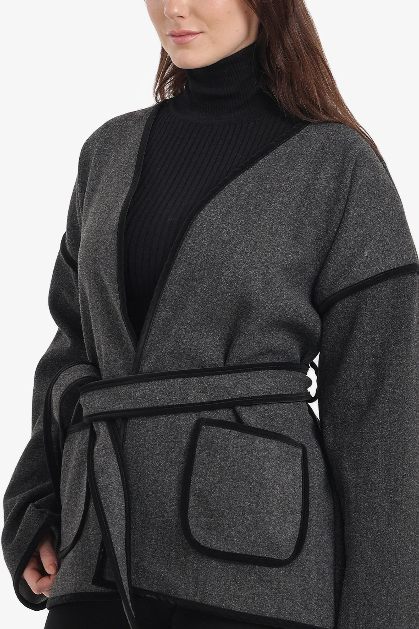 Carina - Open-Neck Wrap Jacket 2