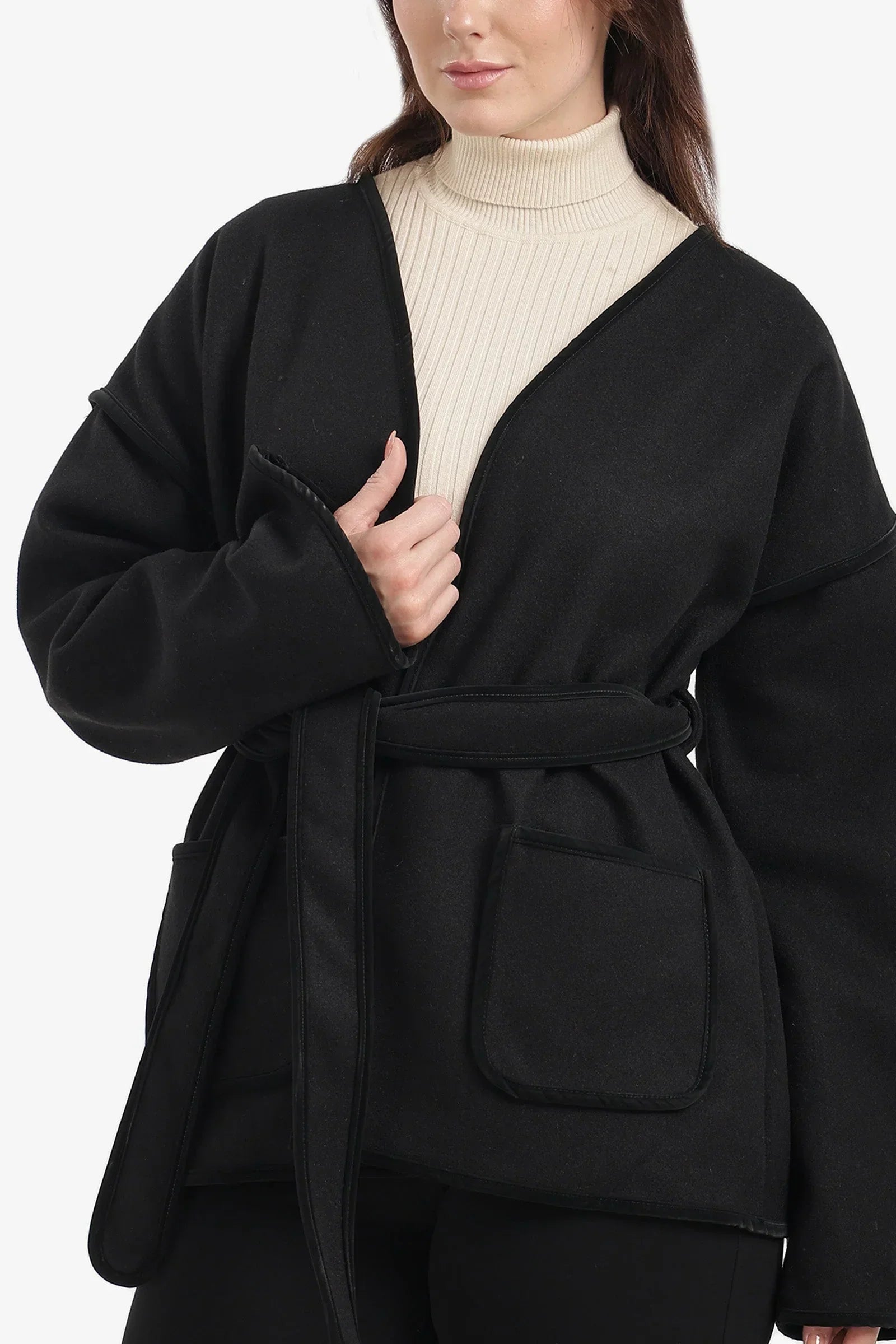 Carina - Open-Neck Wrap Jacket 7