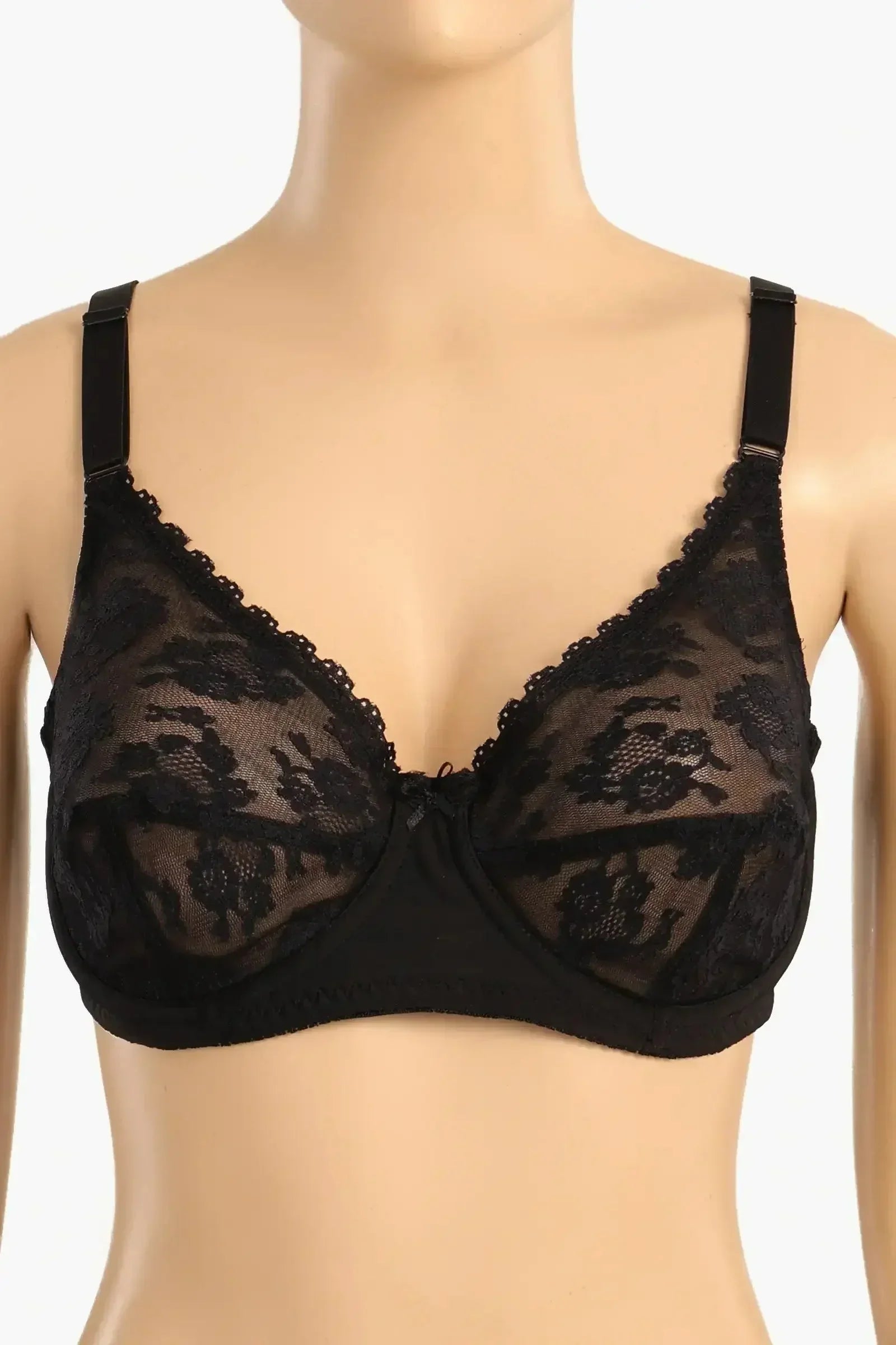 Carina - Lace-Detail Minimizer Bra 1