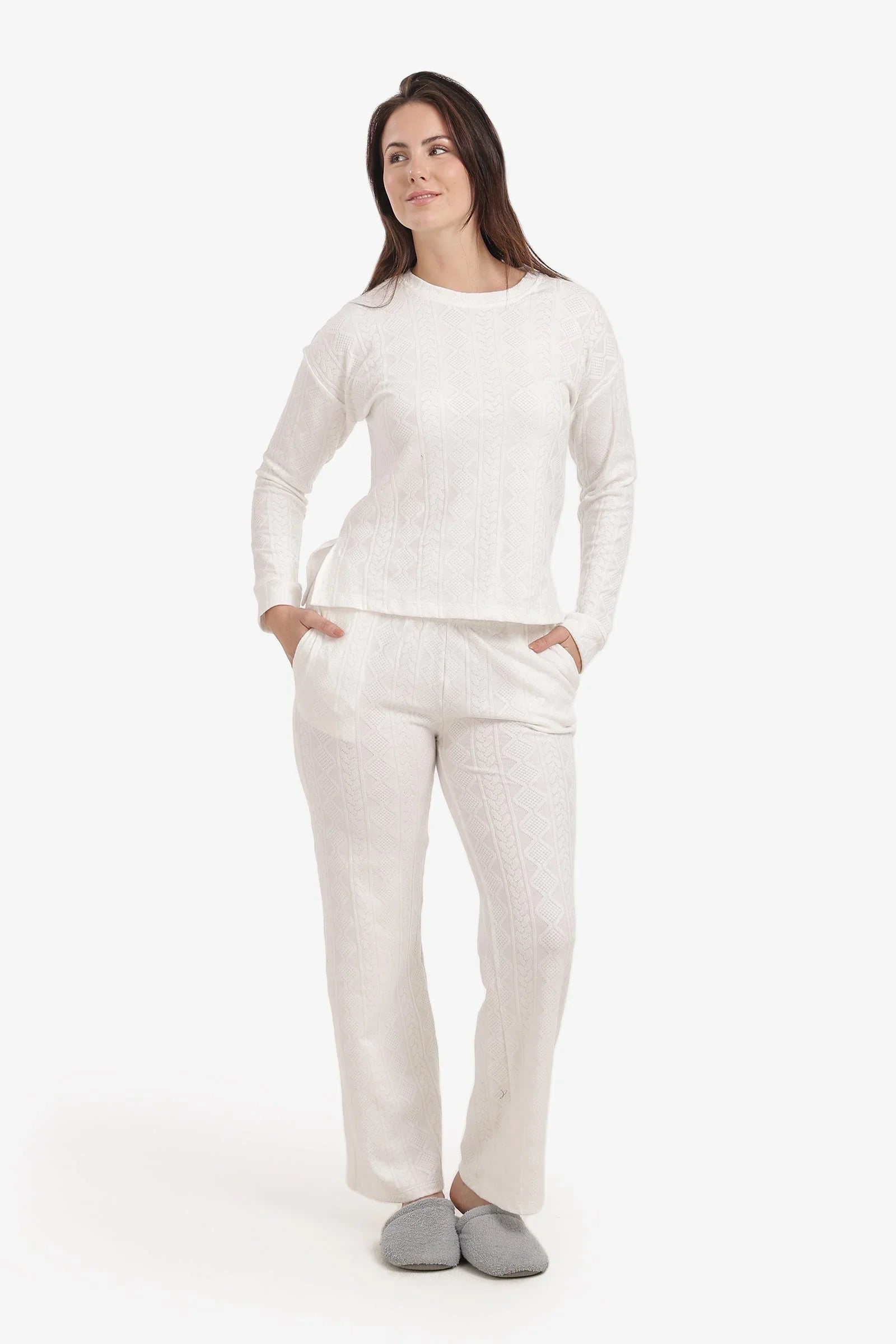 Carina - Self-Pattern Relaxed Pyjama Set 17