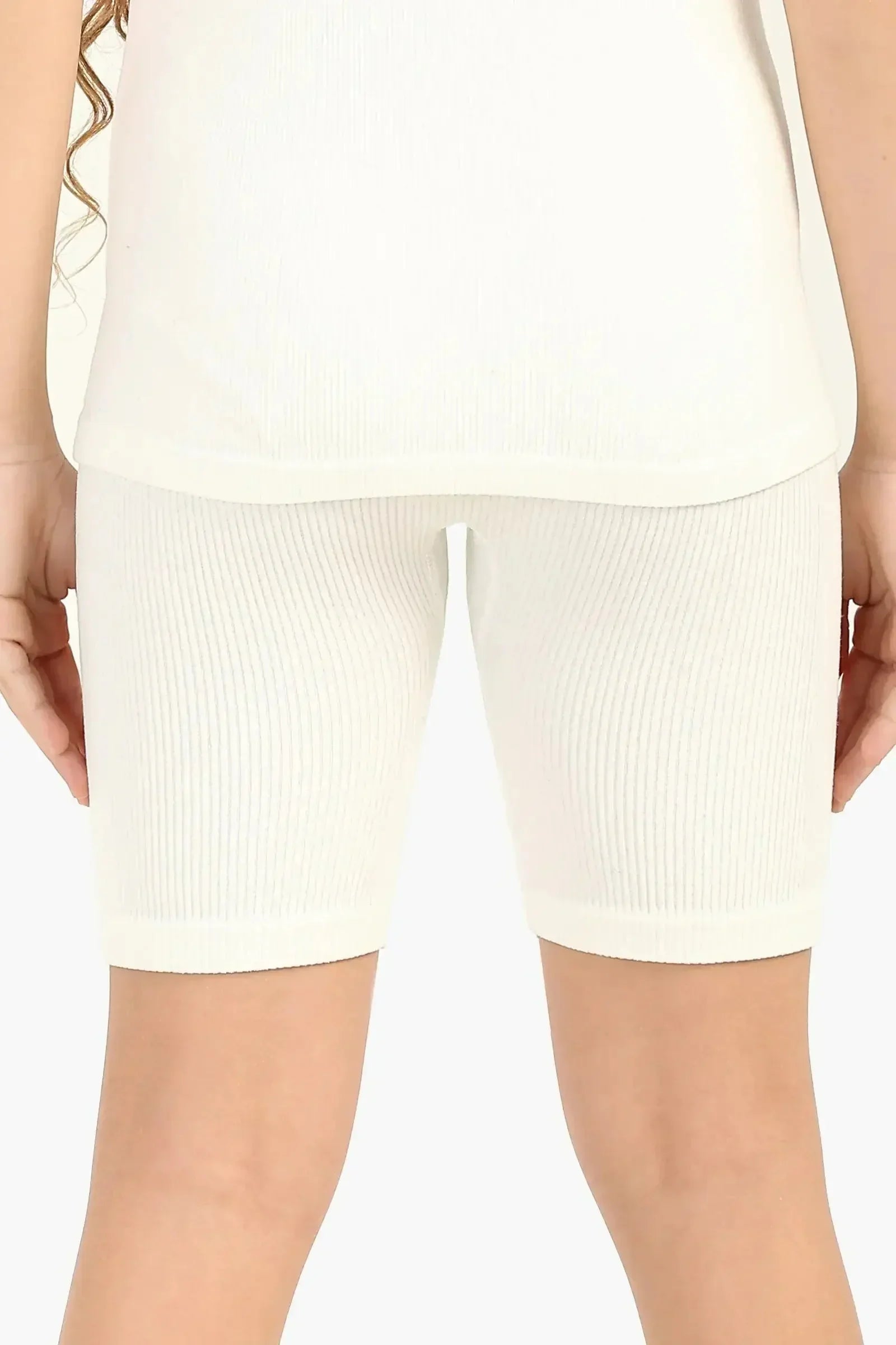Carina - Girly Ribbed Cycling Shorts 11