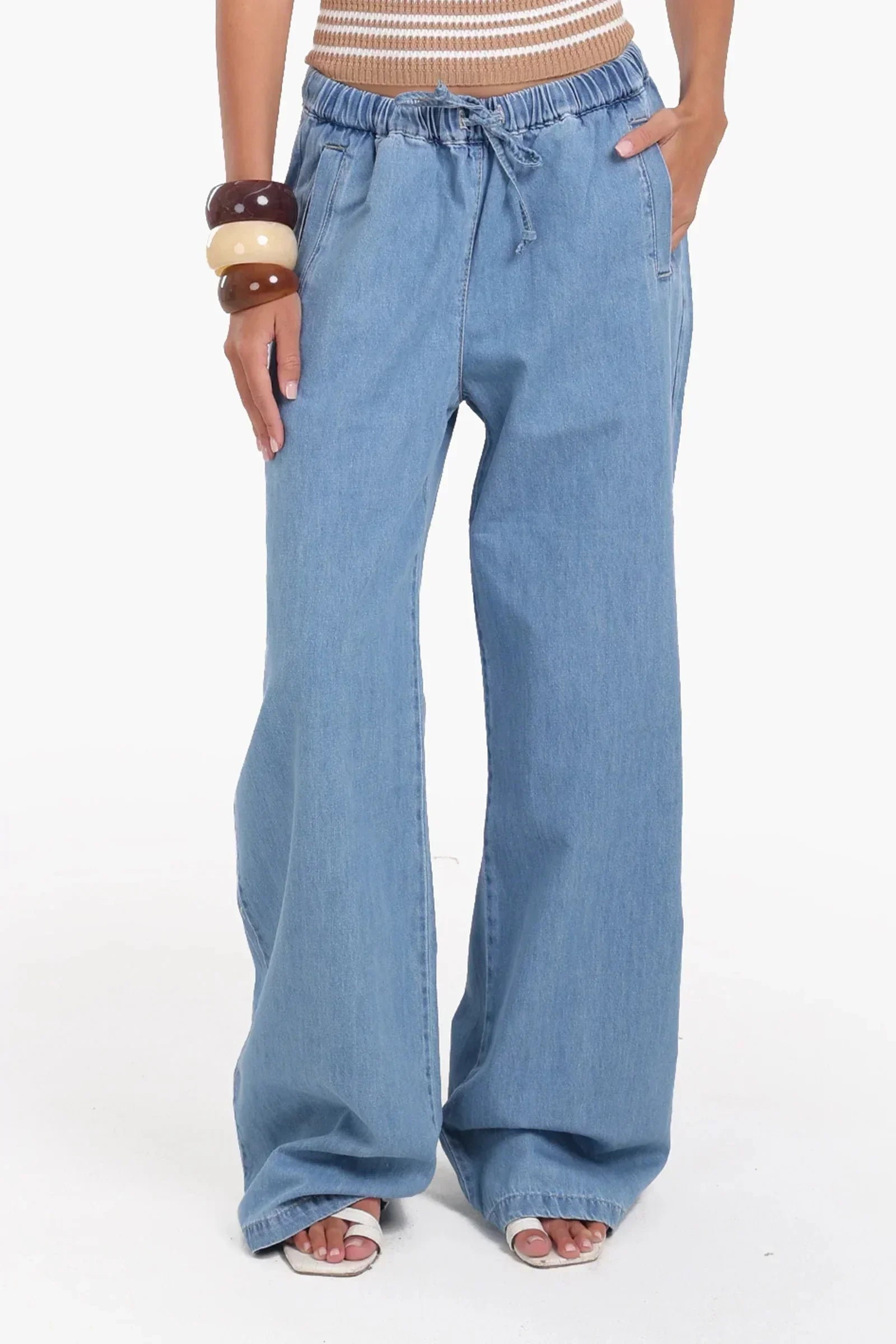 Carina - Wide-Leg Relaxed Denim Pants 1