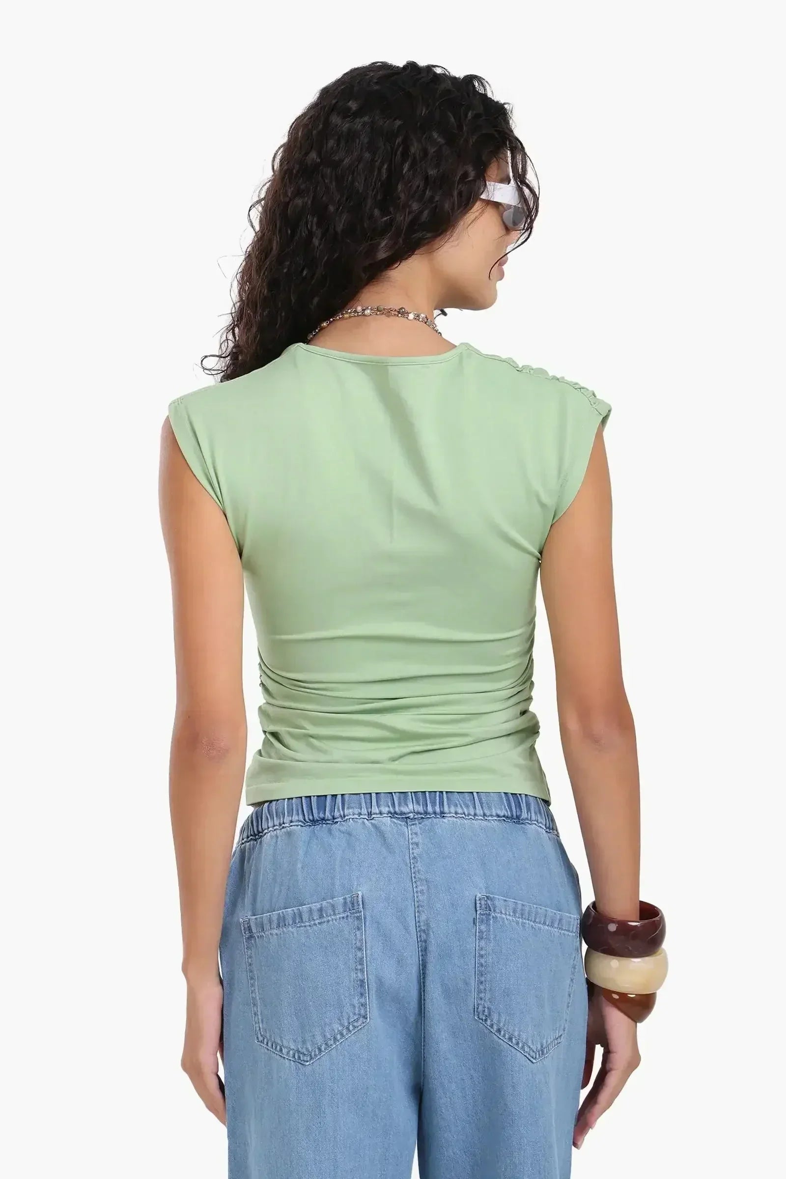 Carina - Asymmetric V-Neck Top 3