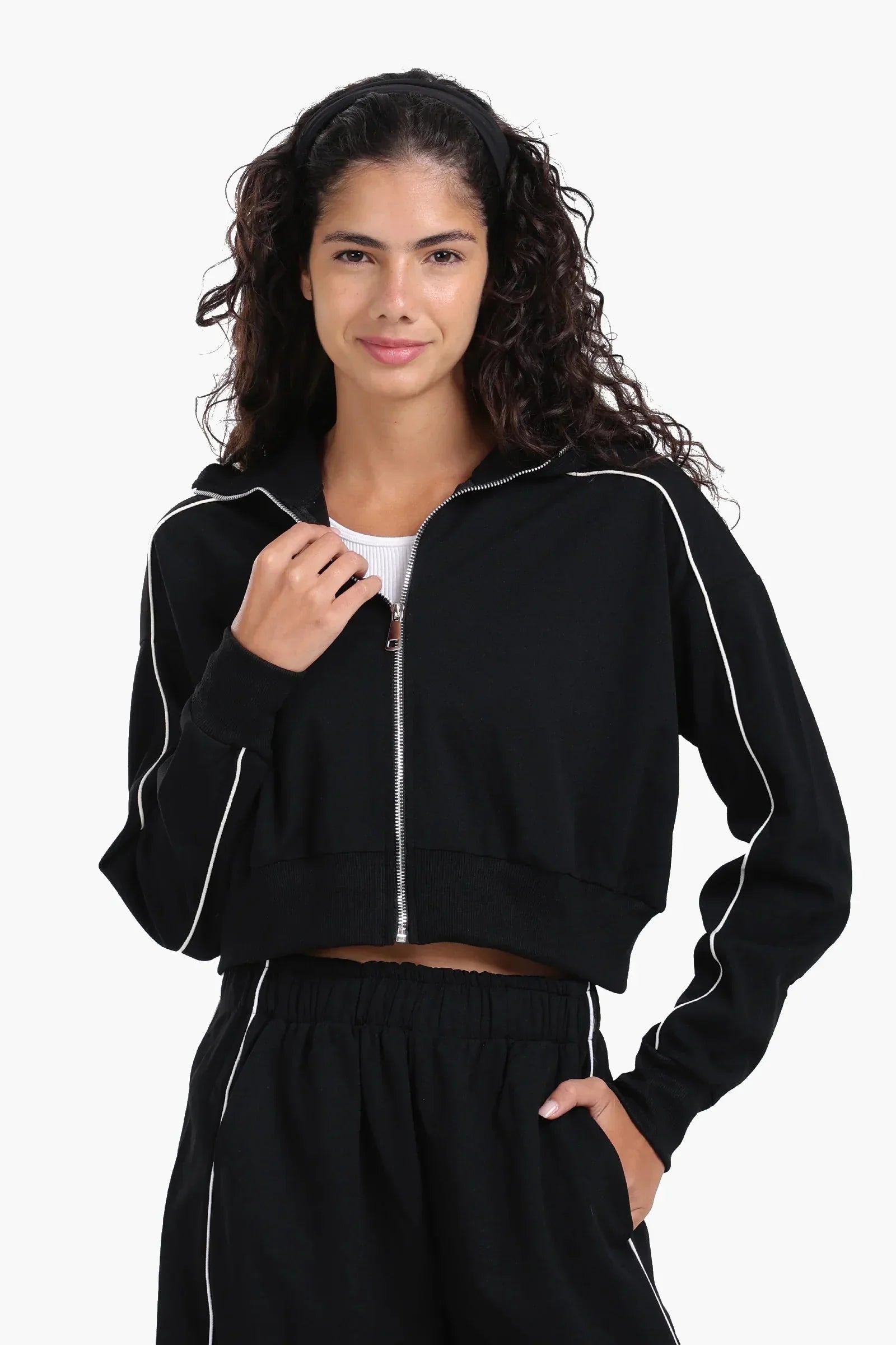 Carina - Lounge Jacket with Side Stripes 1