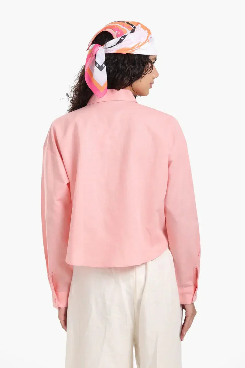 Carina - Long Sleeves Cropped Shirt 7