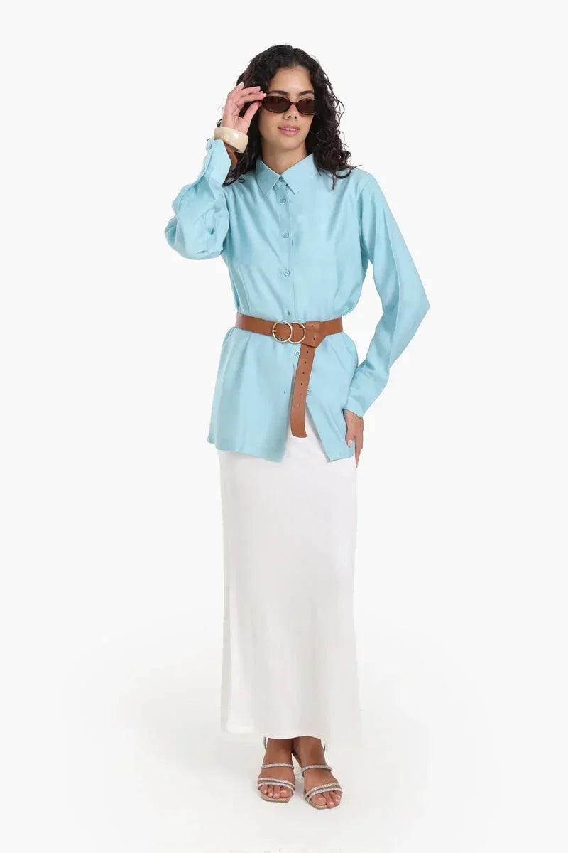 Voile Button Closure Shirt - Carina 17