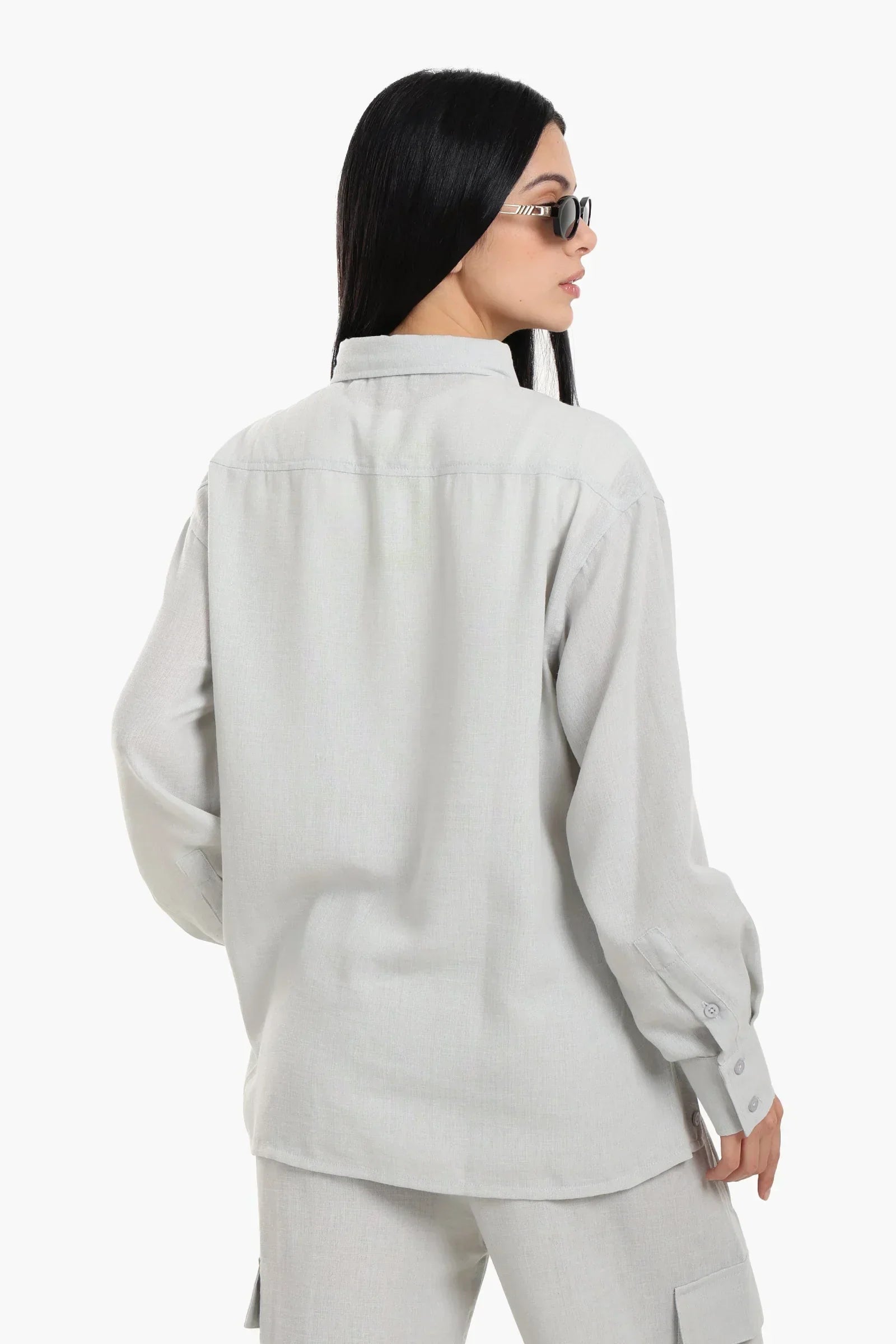 Clue - Lounge Shirt with Buttoned Slit 7
