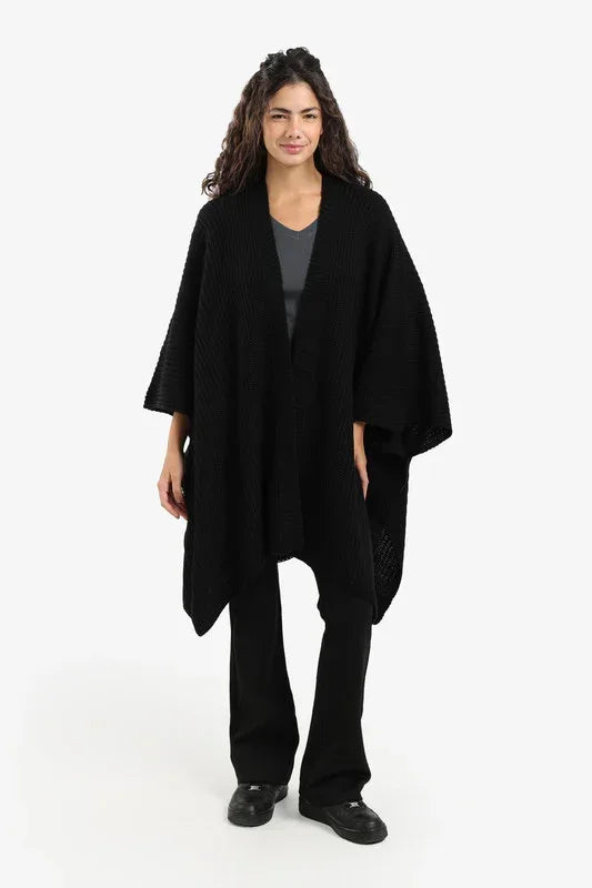 Knitted Loose Fit Poncho - Carina 5