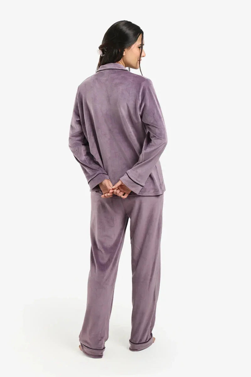 Carina - Piping Velvet Pyjama Set 12