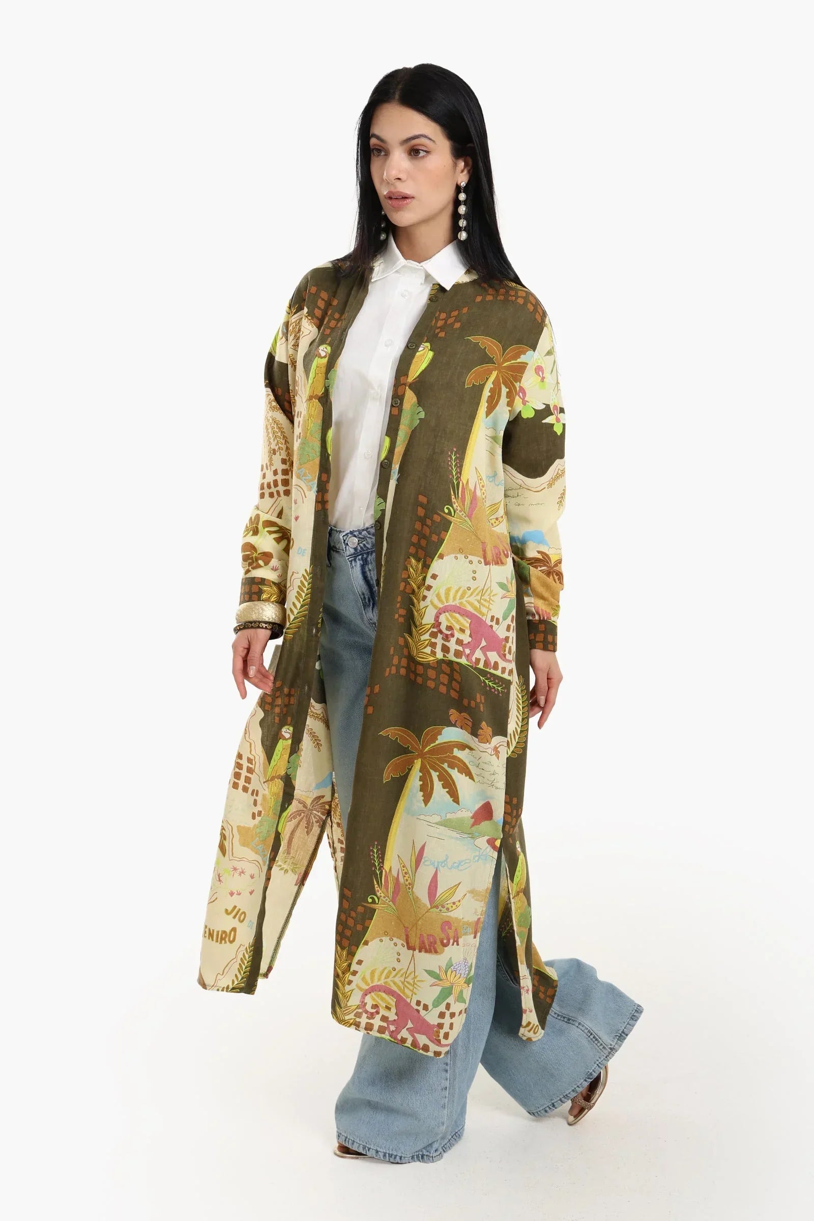 Clue - Mandarin Collar Shirt Dress 2
