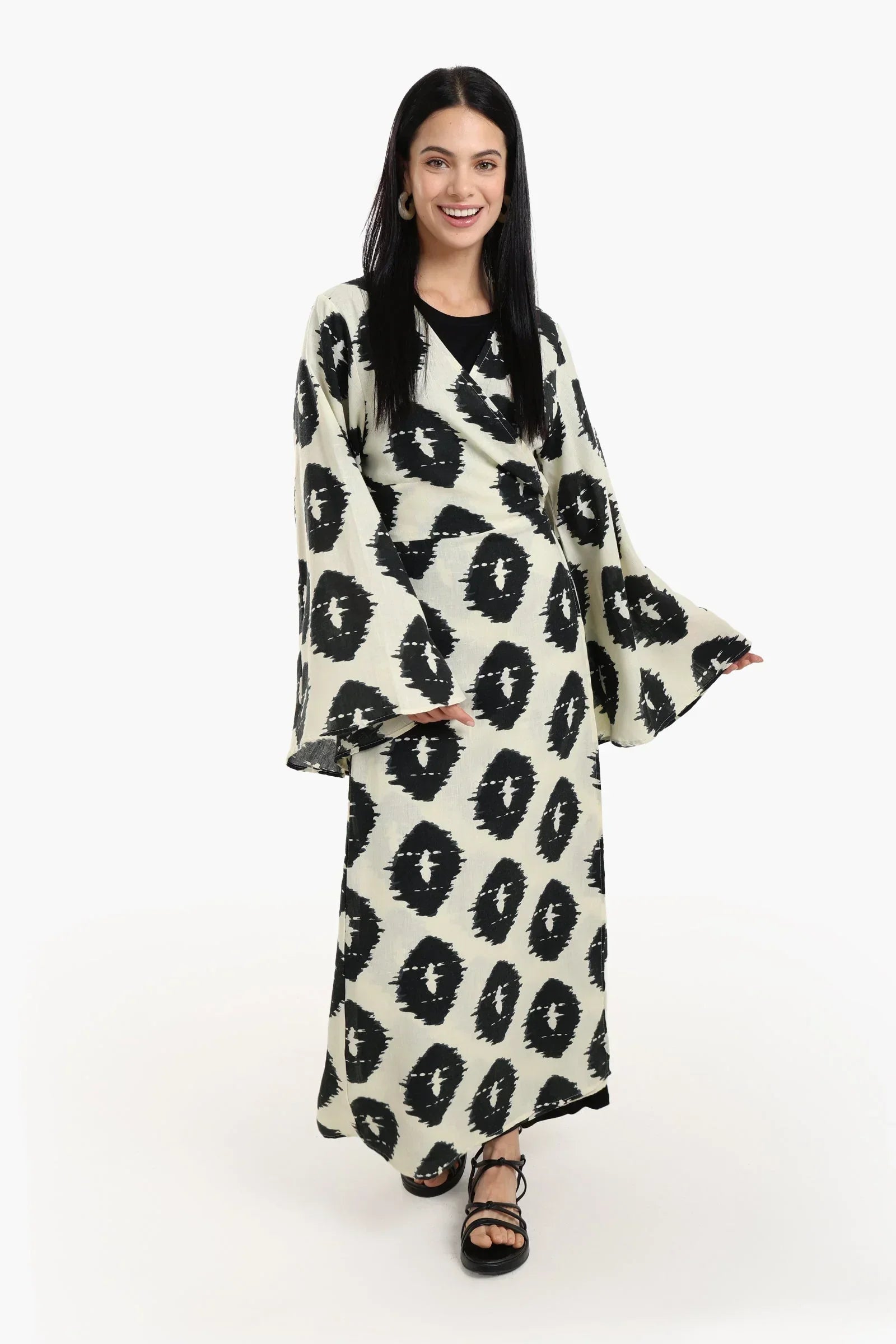 Clue - Wrap Up Printed Maxi Dress 1