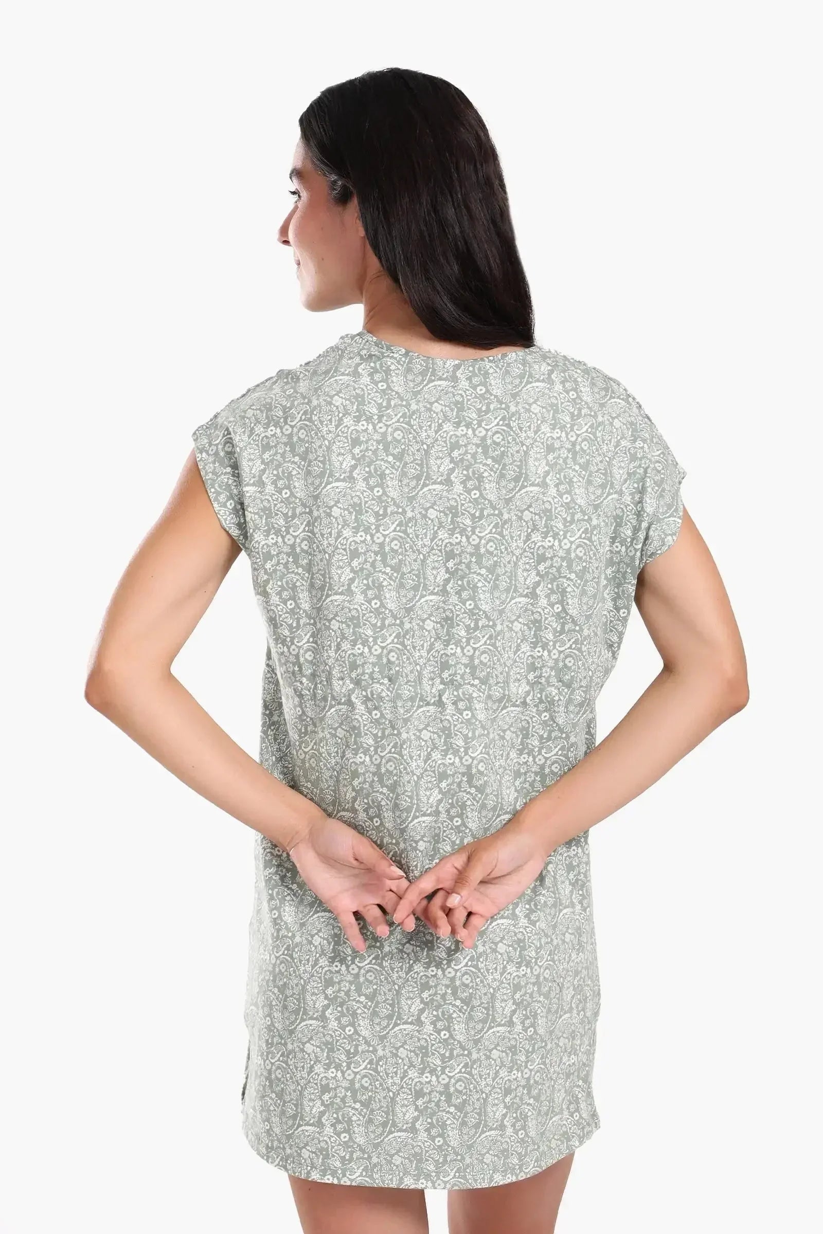 Carina - Front Tie Printed Nightgown 2