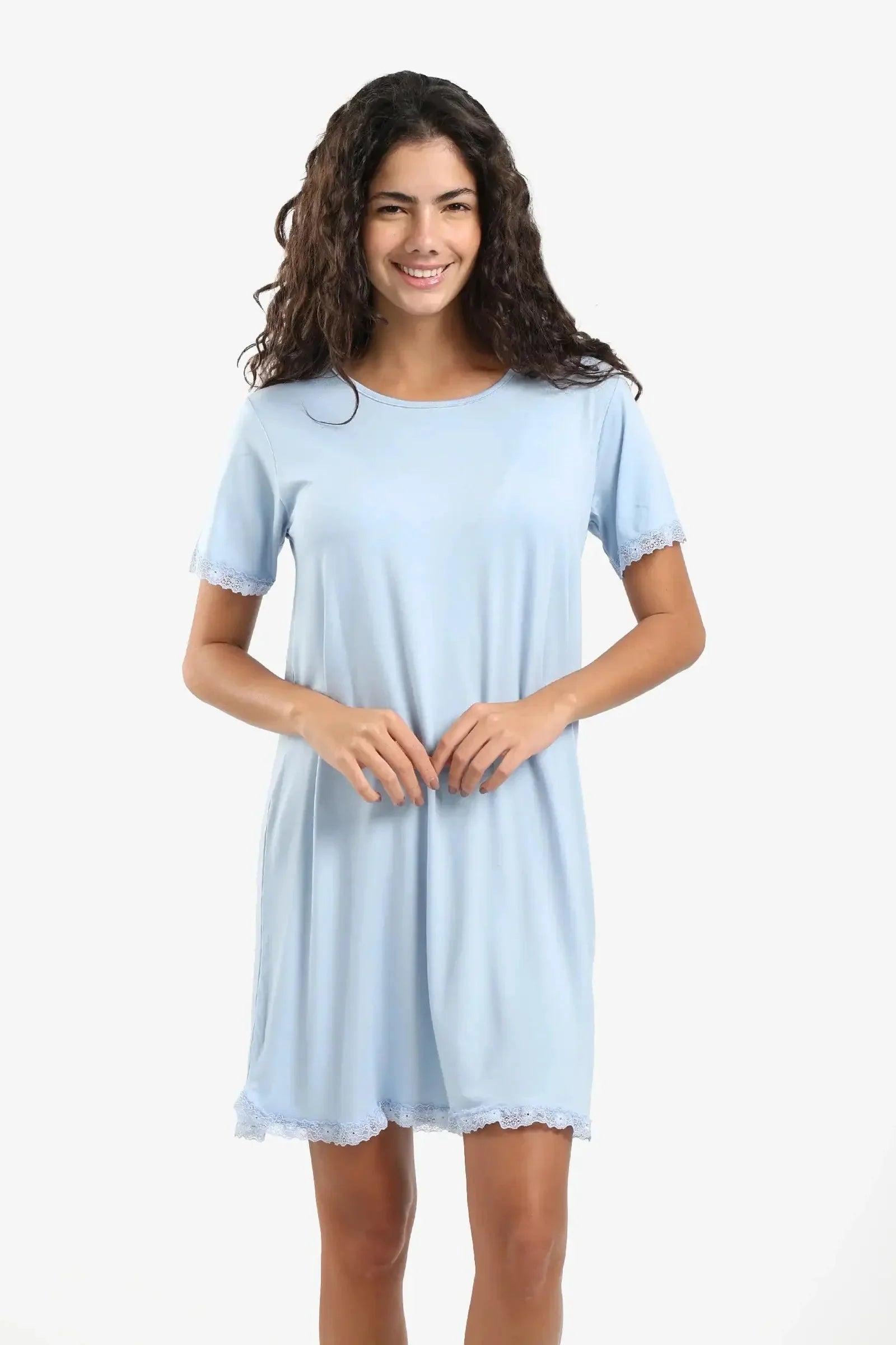 Carina - Lightweight Nightgown with Lace 1