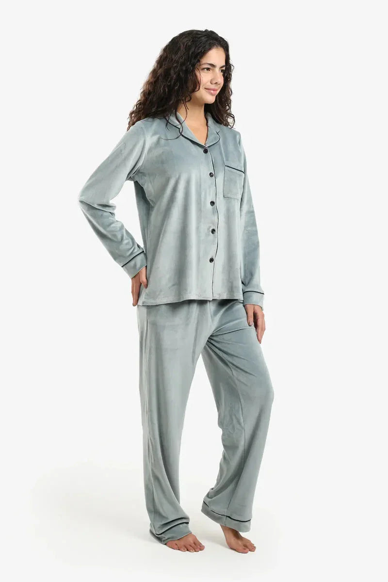 Carina - Piping Velvet Pyjama Set 4