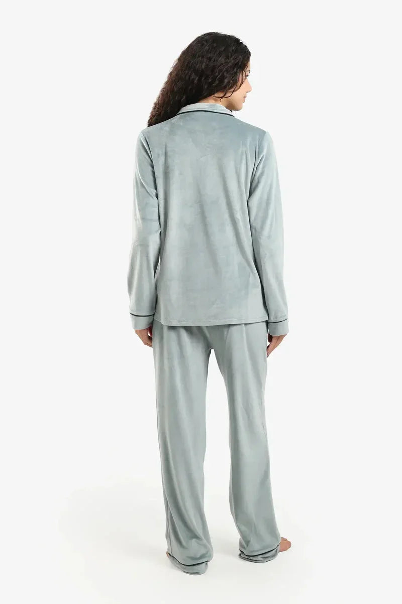 Carina - Piping Velvet Pyjama Set 10