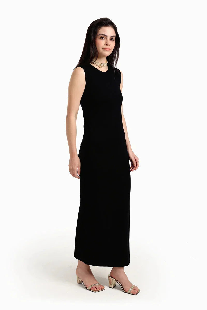 Sleeveless Dress with Back Slit - Carina 13