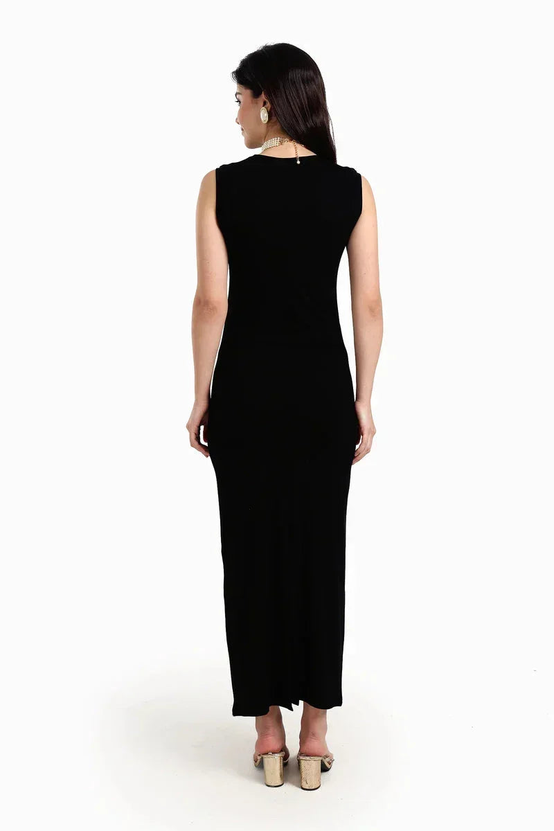 Sleeveless Dress with Back Slit - Carina 7