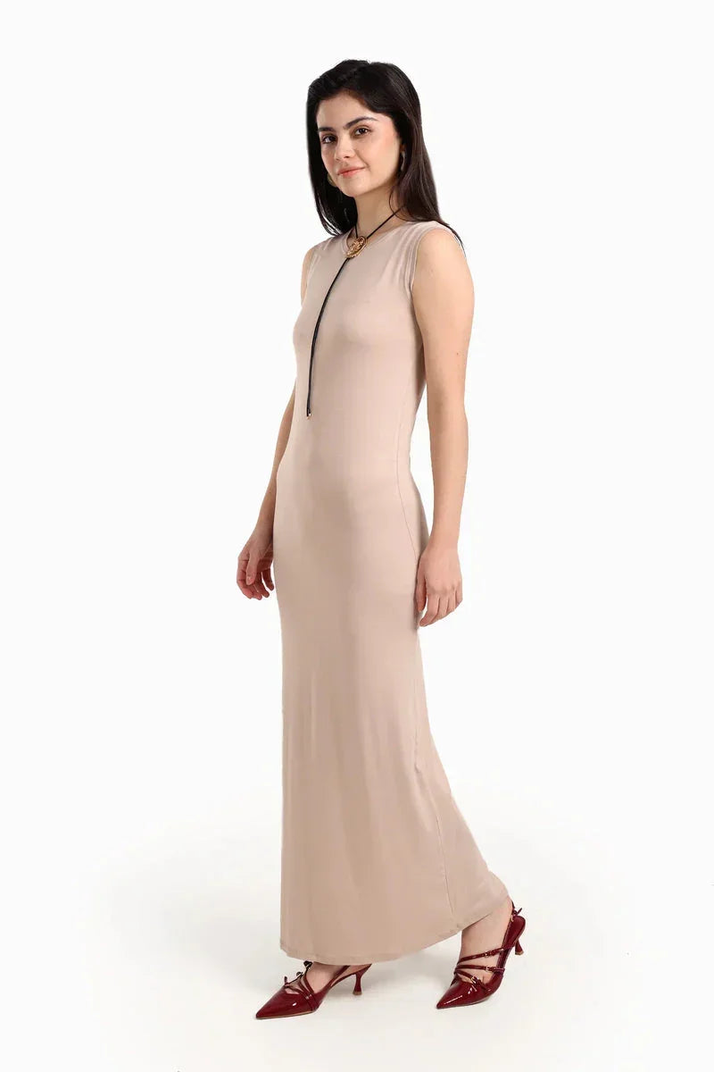 Sleeveless Dress with Back Slit - Carina 6