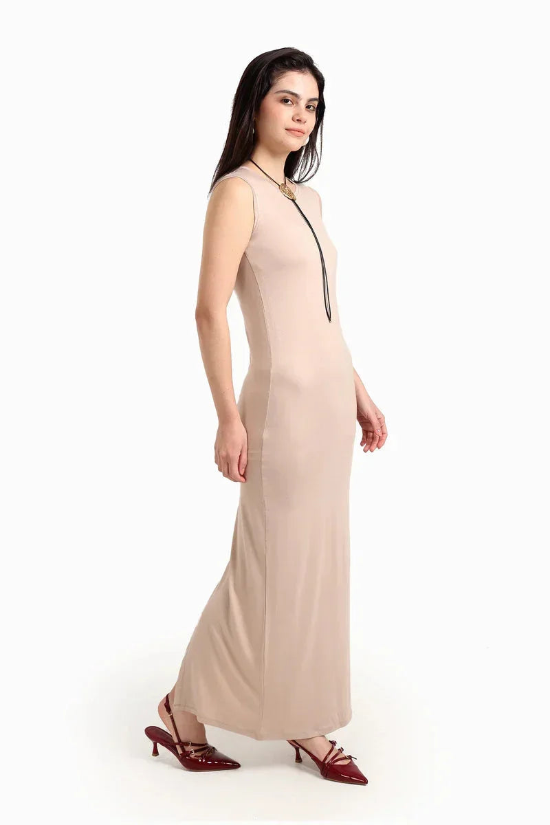 Sleeveless Dress with Back Slit - Carina 15