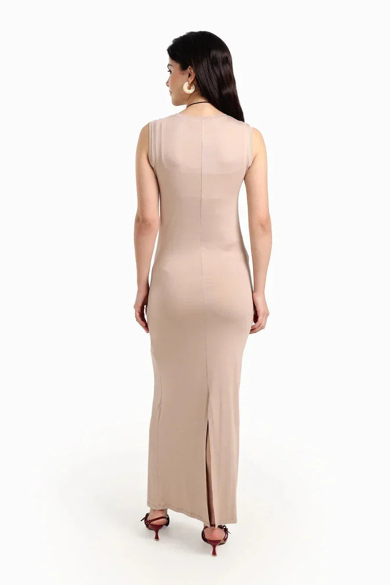 Sleeveless Dress with Back Slit - Carina 9