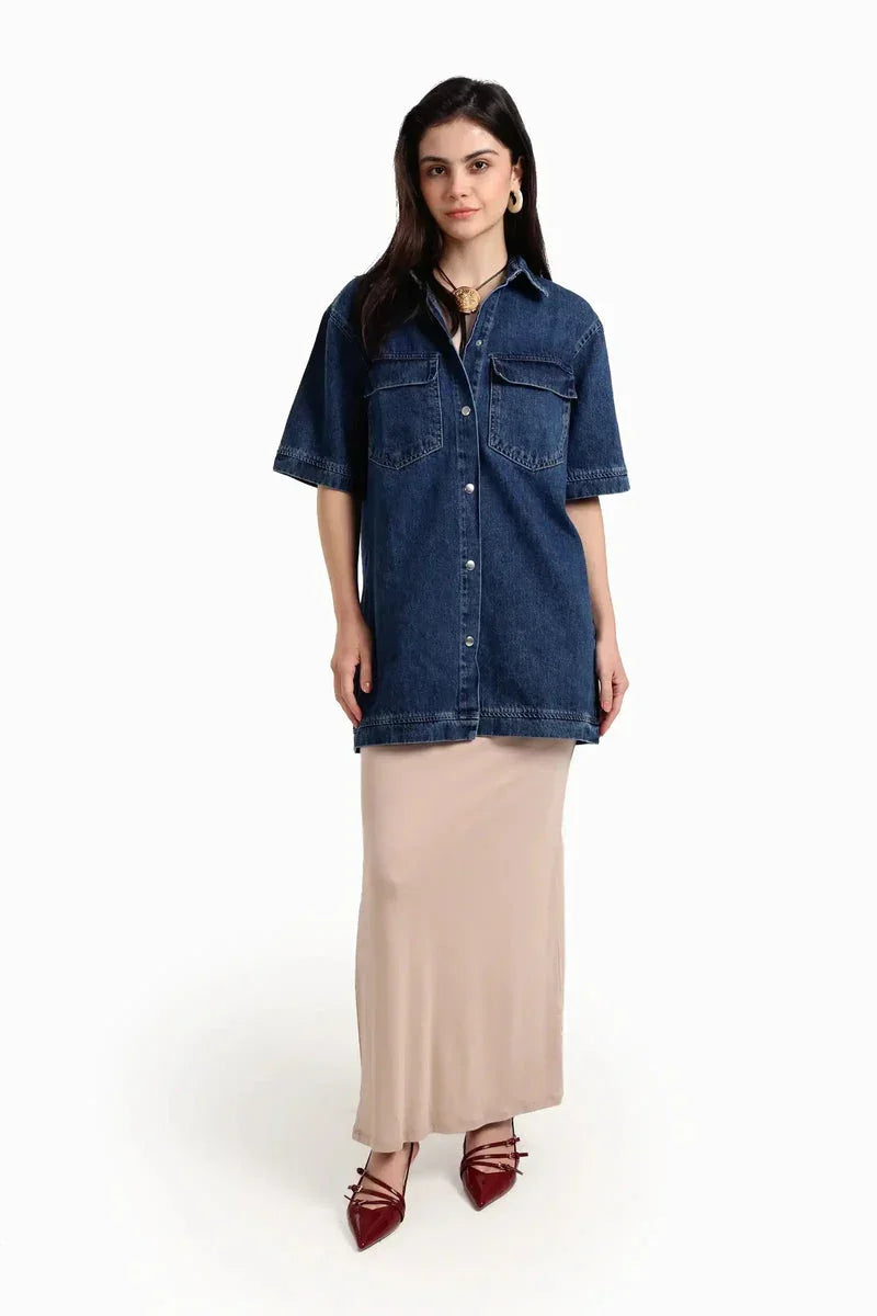 Carina - Denim Shirt With Pockets 5