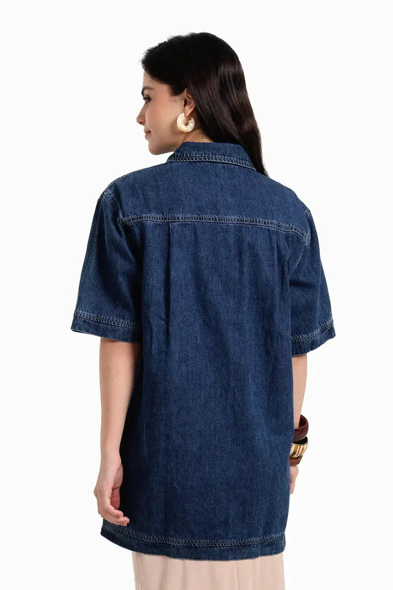 Carina - Denim Shirt With Pockets 3