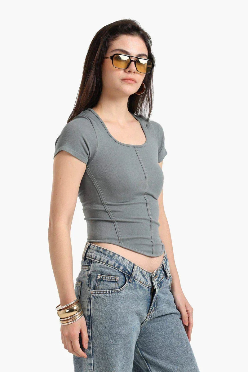 Carina - Ribbed Corset Top 6