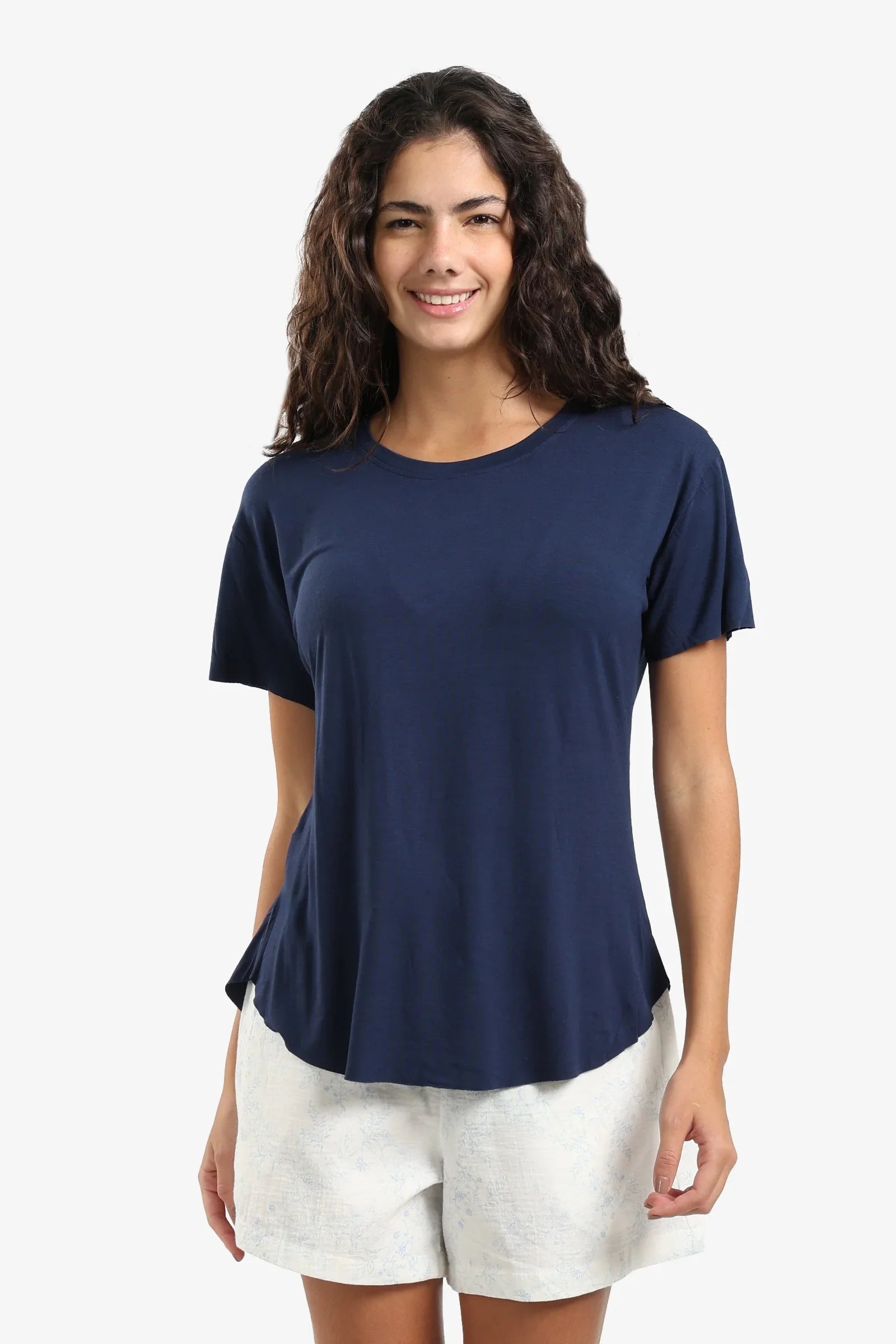 Carina - Navy Pyjama Top 1